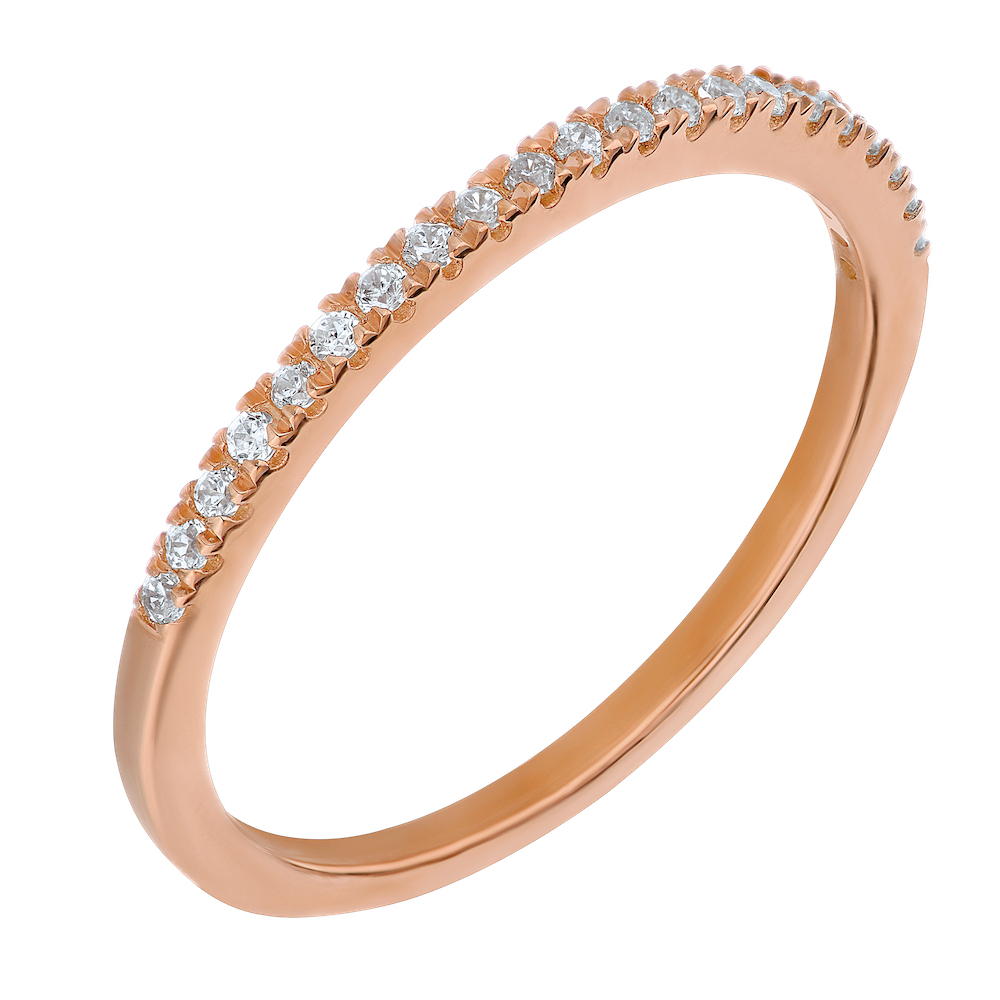 Peach Blossom&trade; 14k Rose Gold Matching Diamond Wedding Band Ring Diamond 0.10 Ctw