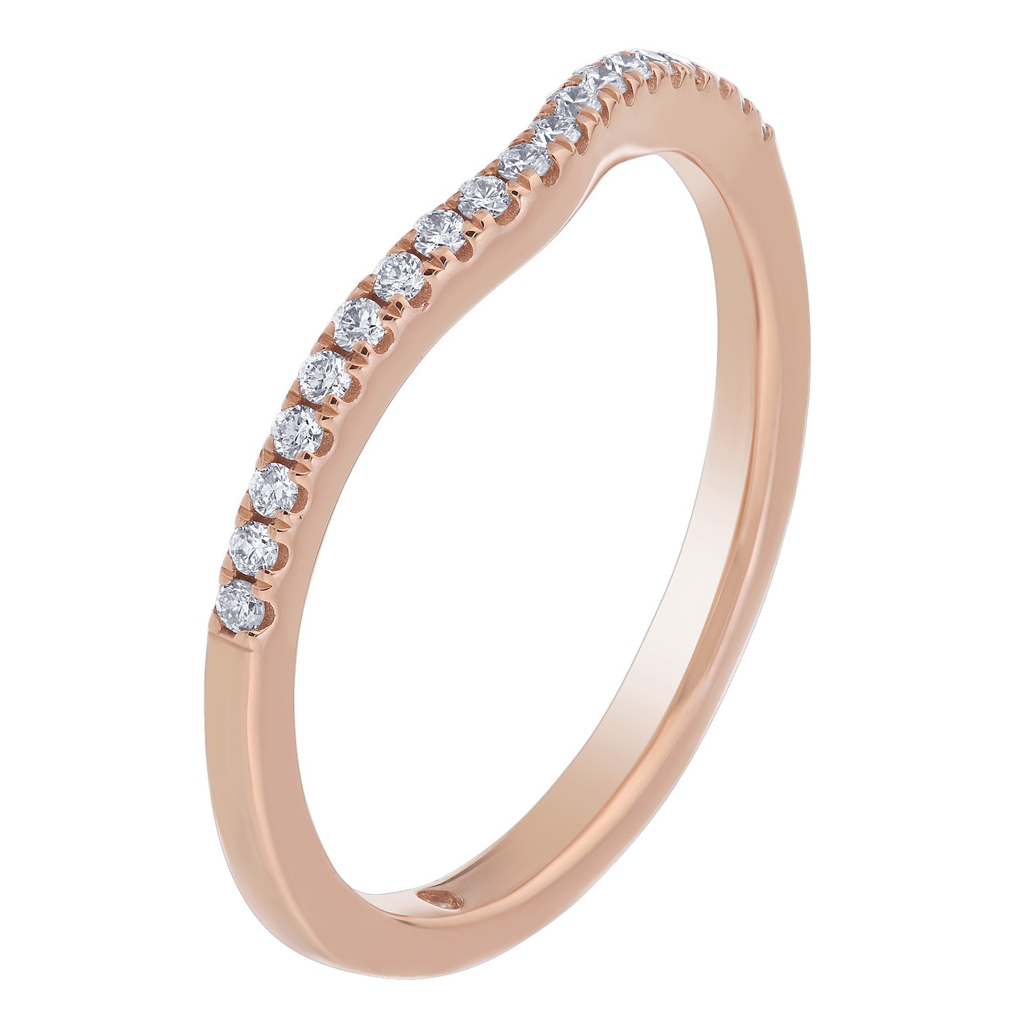 Cinnamon Dulce&trade; 14K Rose Gold Diamond 0.15 Ctw Matching Wedding Band