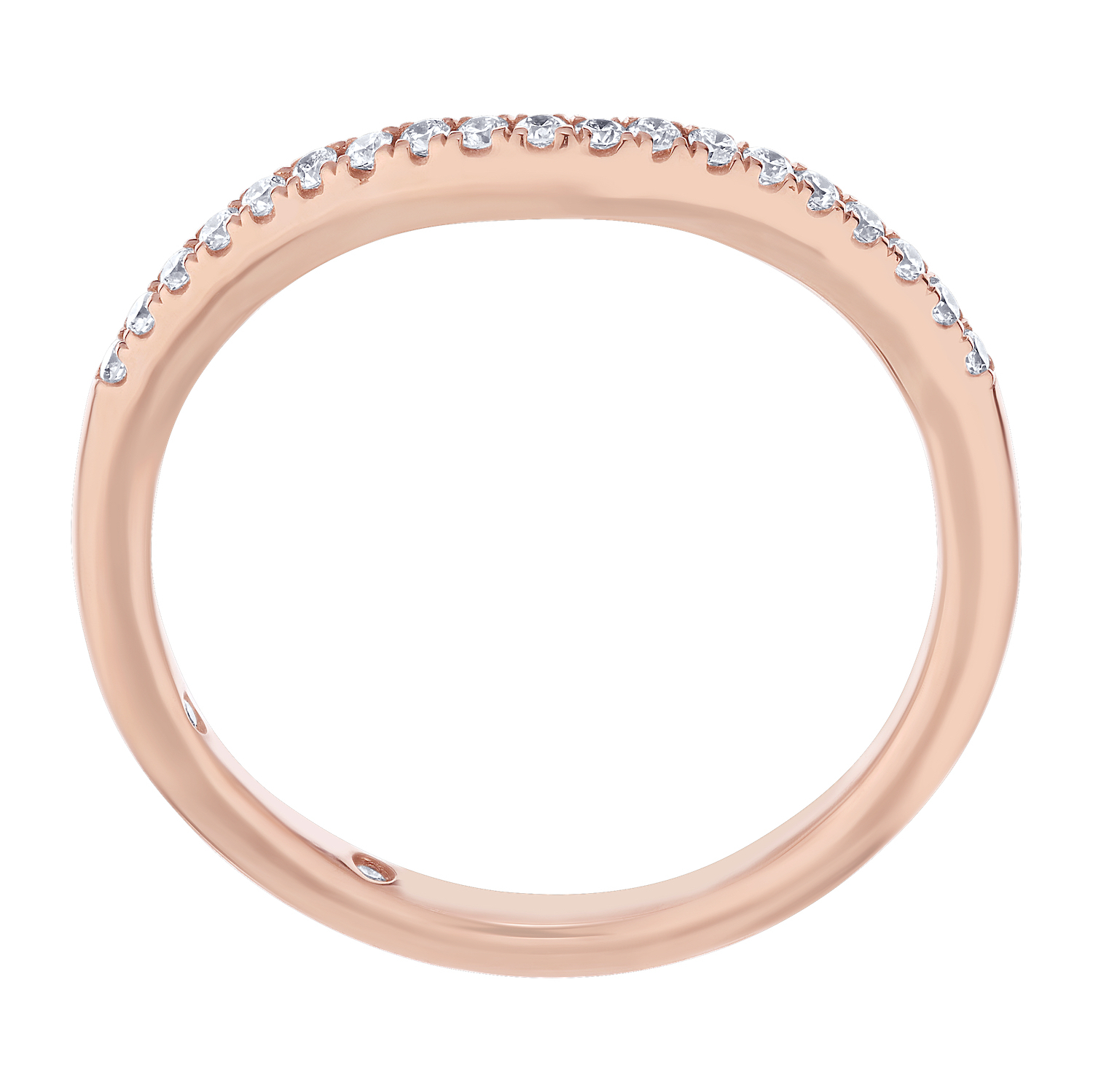 Cinnamon Dulce&trade; 14K Rose Gold Diamond 0.15 Ctw Matching Wedding Band
