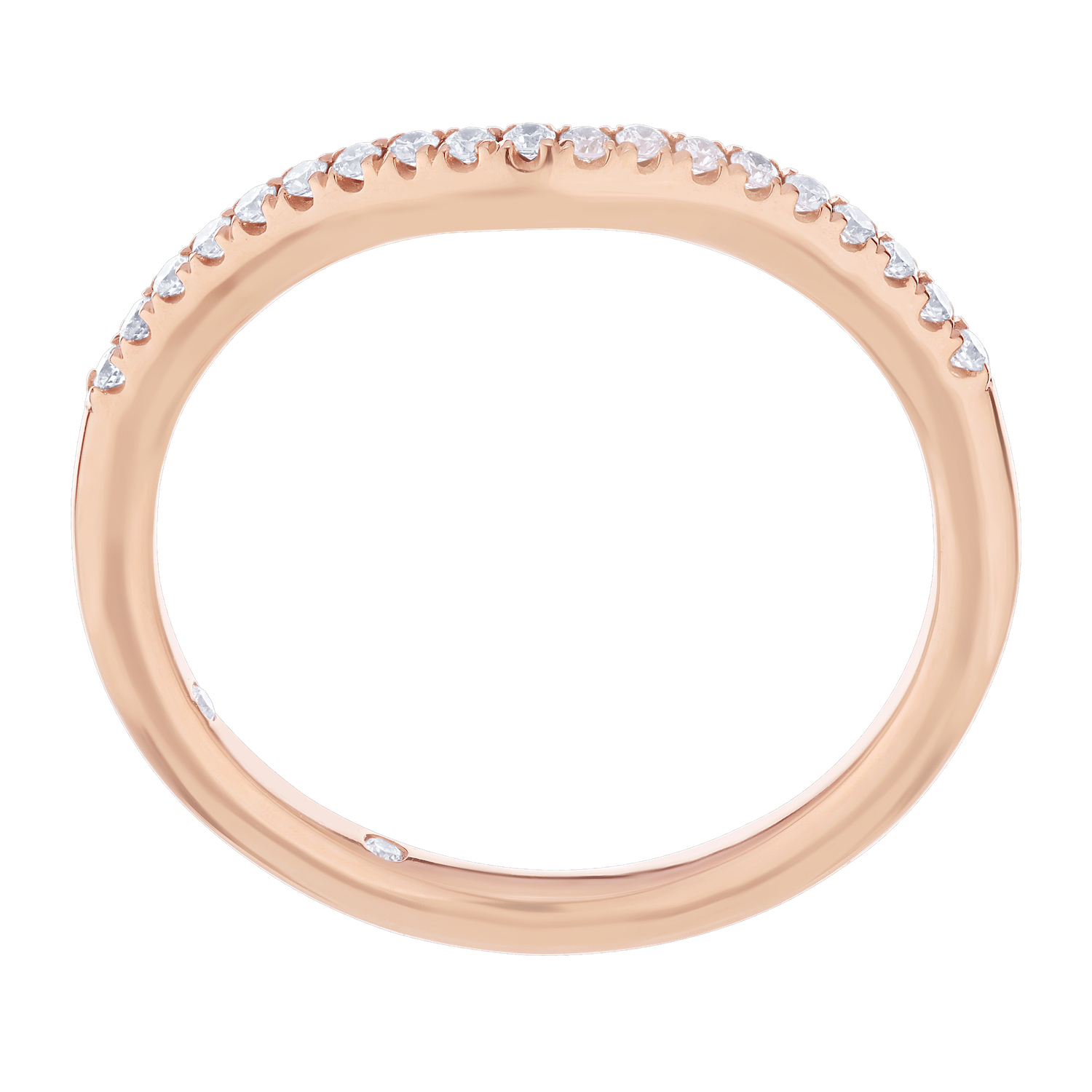 Cinnamon Dulce&trade; 14K Rose Gold Ring Diamond 0.15 Ctw Matching Wedding Band