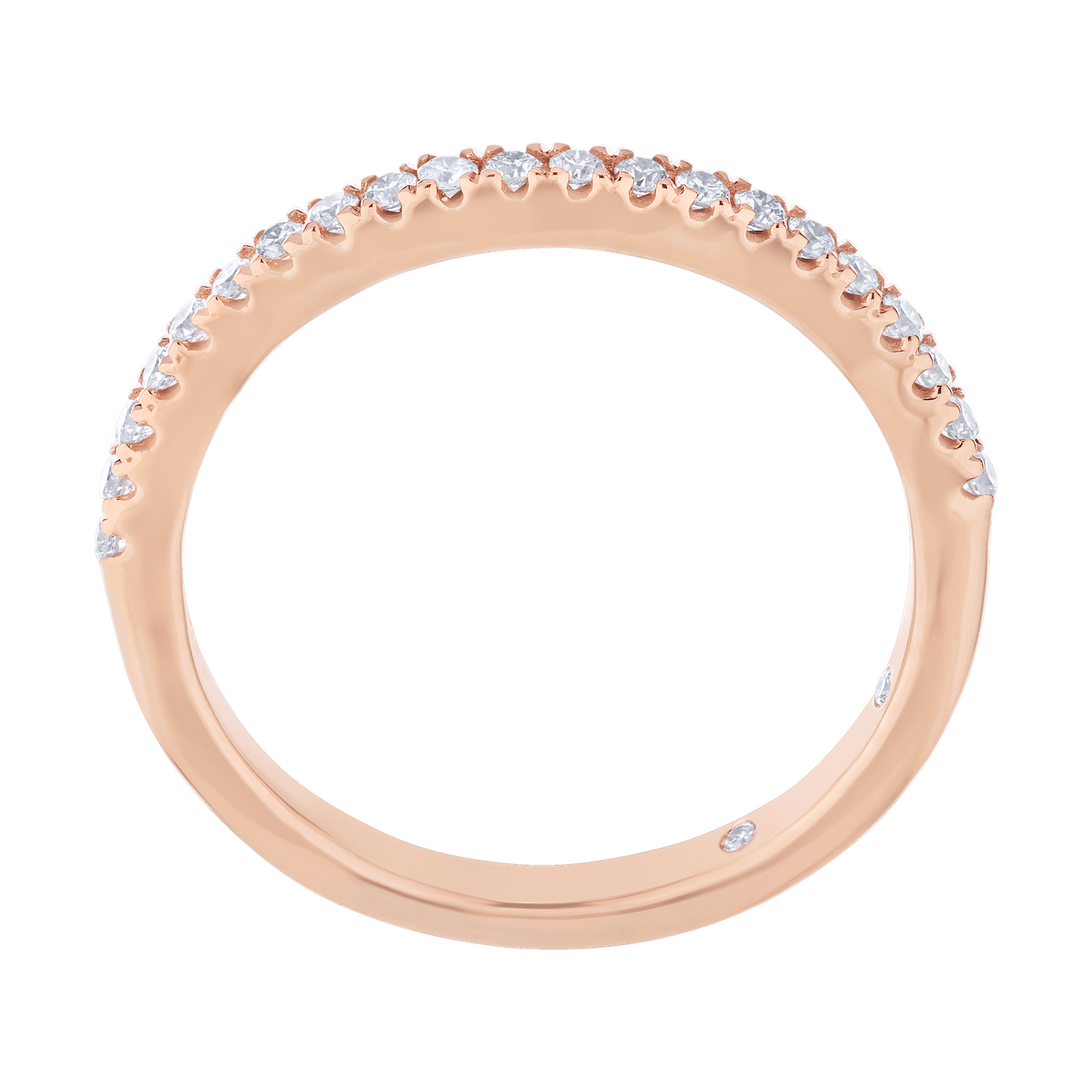 Cinnamon Dulce&trade; 14K Rose Gold Ring Diamond 0.25 Ctw Matching Wedding Band