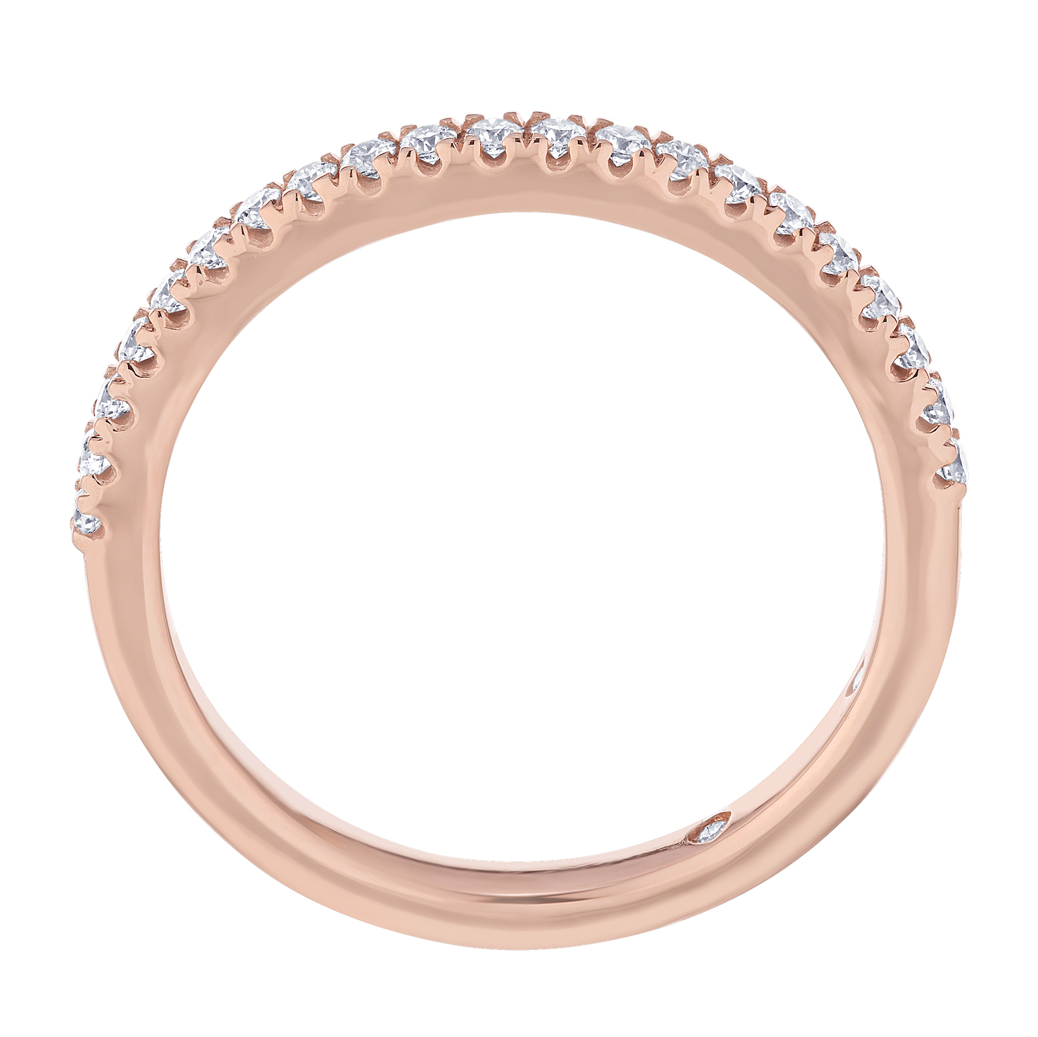 Cinnamon Dulce&trade; 14K Rose Gold Ring Diamond 0.25 Ctw Matching Wedding Band