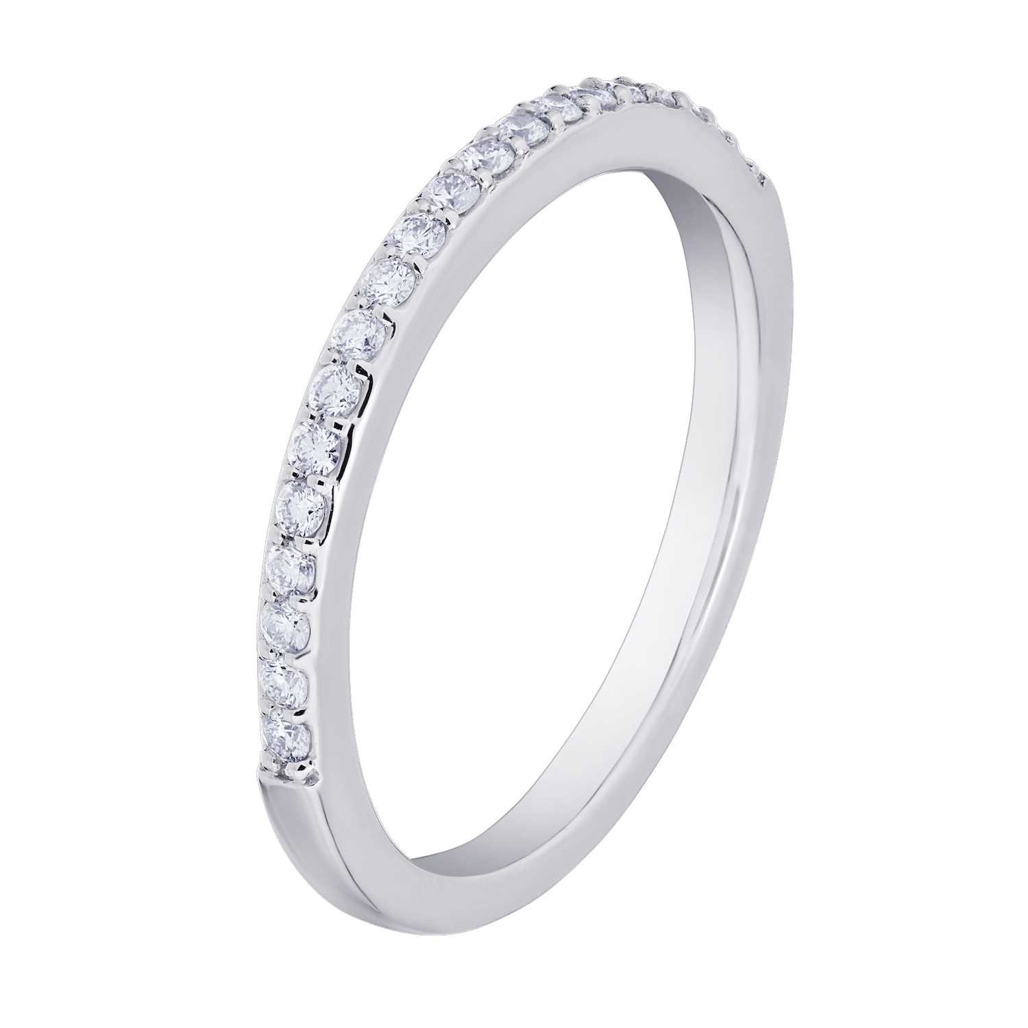 Multiplicity&trade; 14K White Gold Matching Diamond Wedding Band 0.21 Ctw Diamond