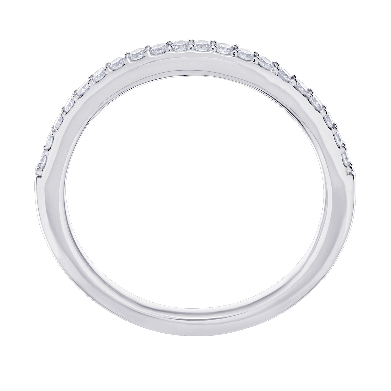 Multiplicity&trade; 14K White Gold Matching Diamond Wedding Band 0.21 Ctw Diamond