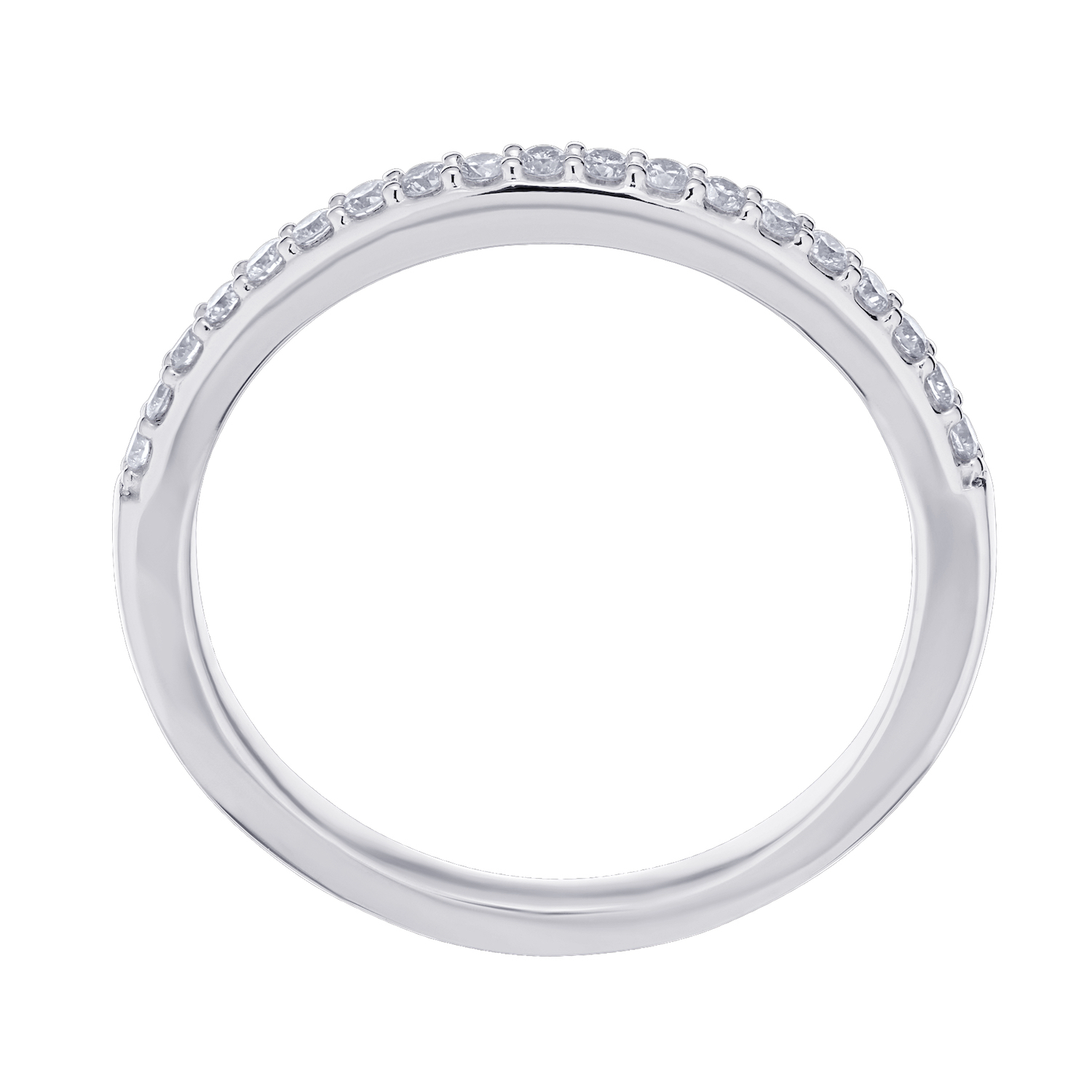 Multiplicity&trade; 14K White Gold Matching Diamond Wedding Band 0.20 Ctw Diamond
