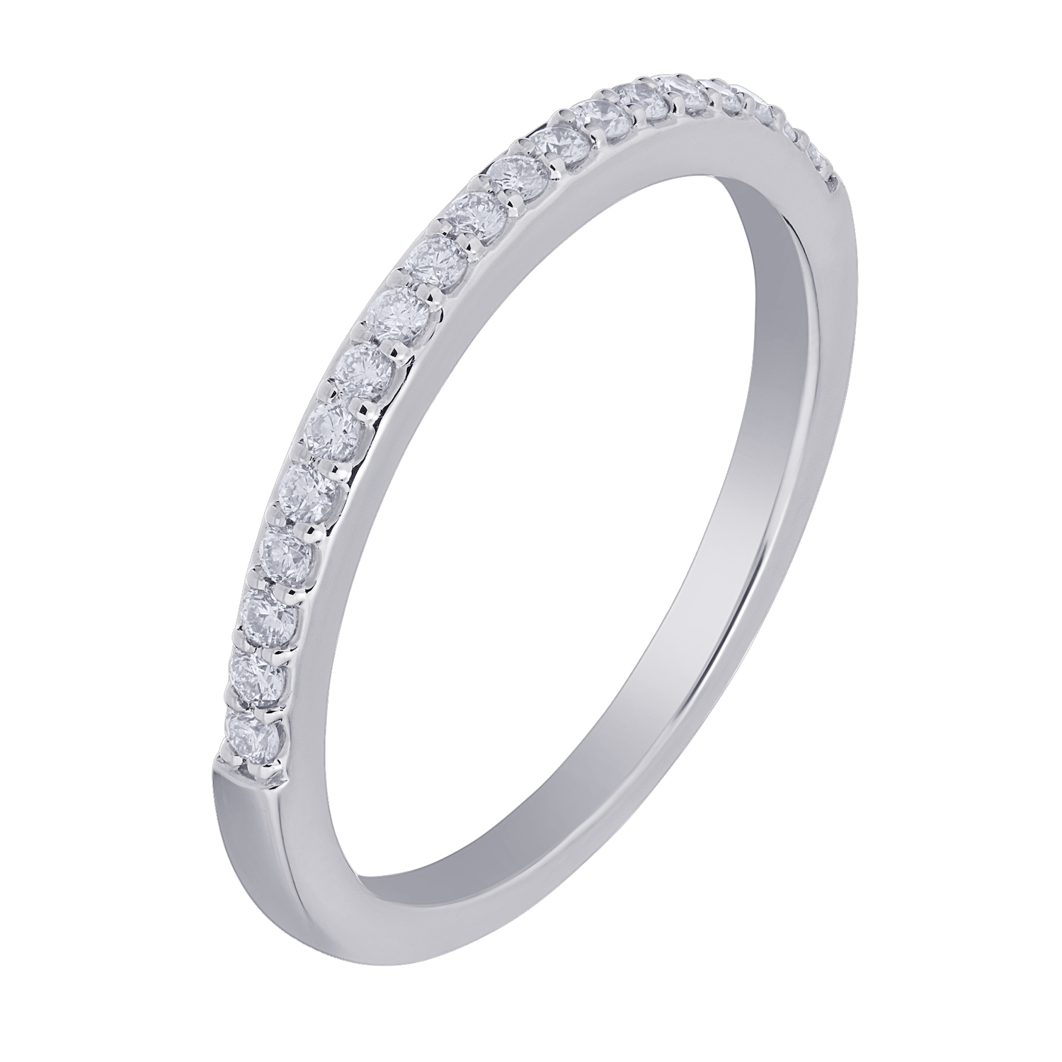 Multiplicity&trade; 14K White Gold Matching Diamond Wedding Band 0.20 Ctw Diamond