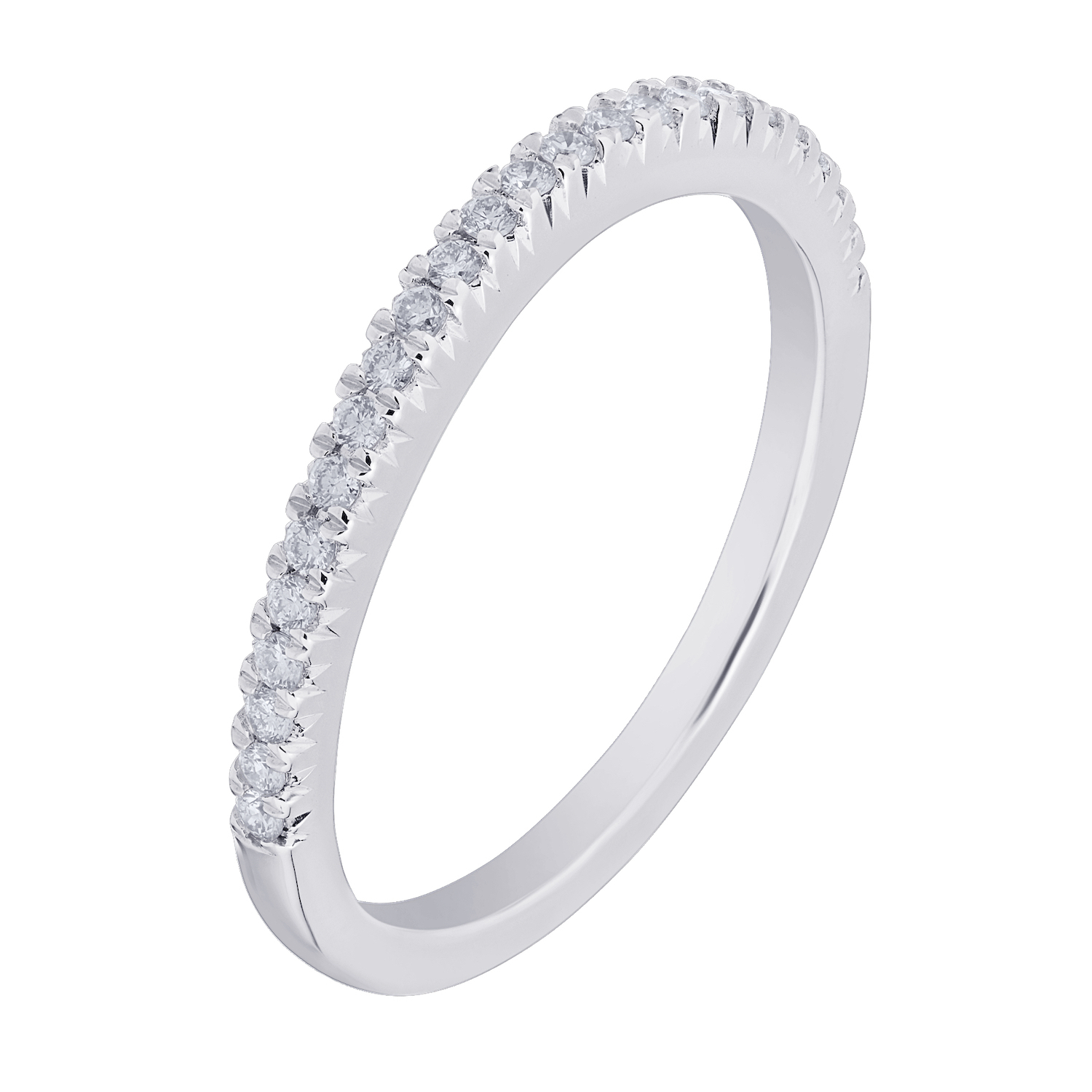 Compozit&trade; 14K White Gold Matching Diamond Wedding Band Ring Diamond 0.20 Ctw