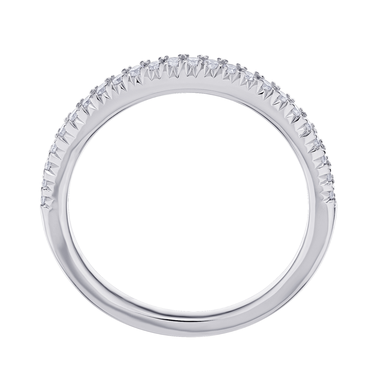 Compozit&trade; 14K White Gold Matching Diamond Wedding Band Ring Diamond 0.20 Ctw