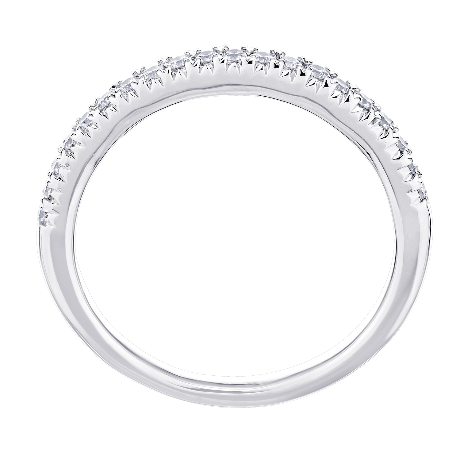 Multiplicity&trade; 14K White Gold Matching Diamond Wedding Band 0.21 Ctw Diamond