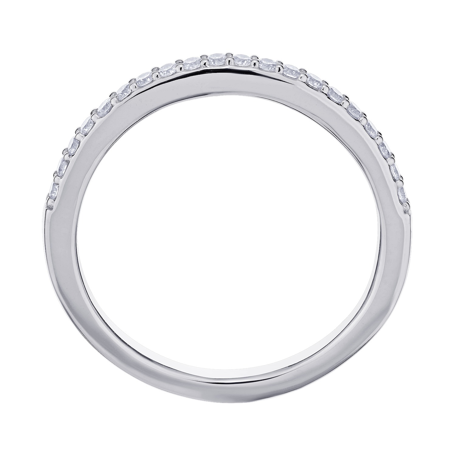 Multiplicity&trade; 14K White Gold Matching Diamond Wedding Band 0.21 Ctw Diamond