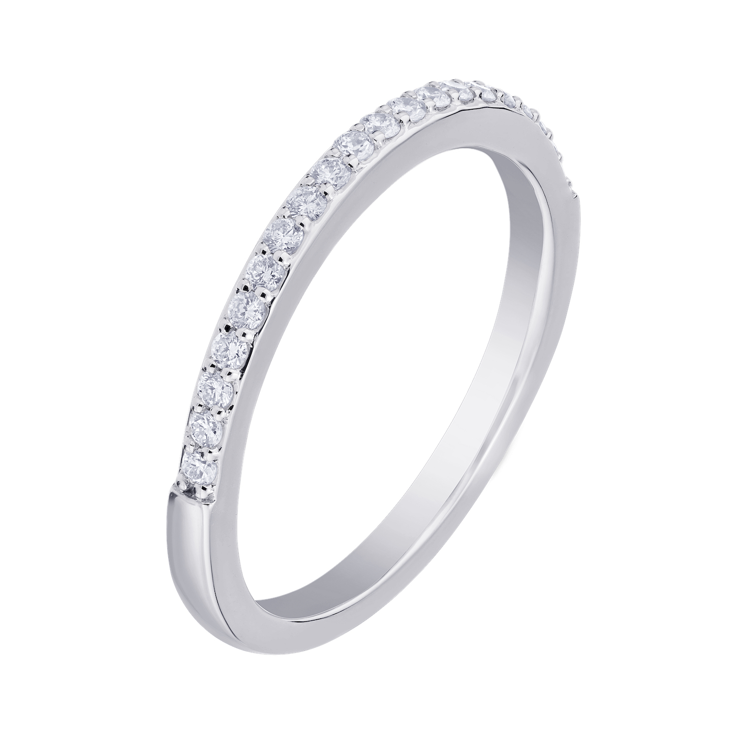 Multiplicity&trade; 14K White Gold Matching Diamond Wedding Band 0.21 Ctw Diamond