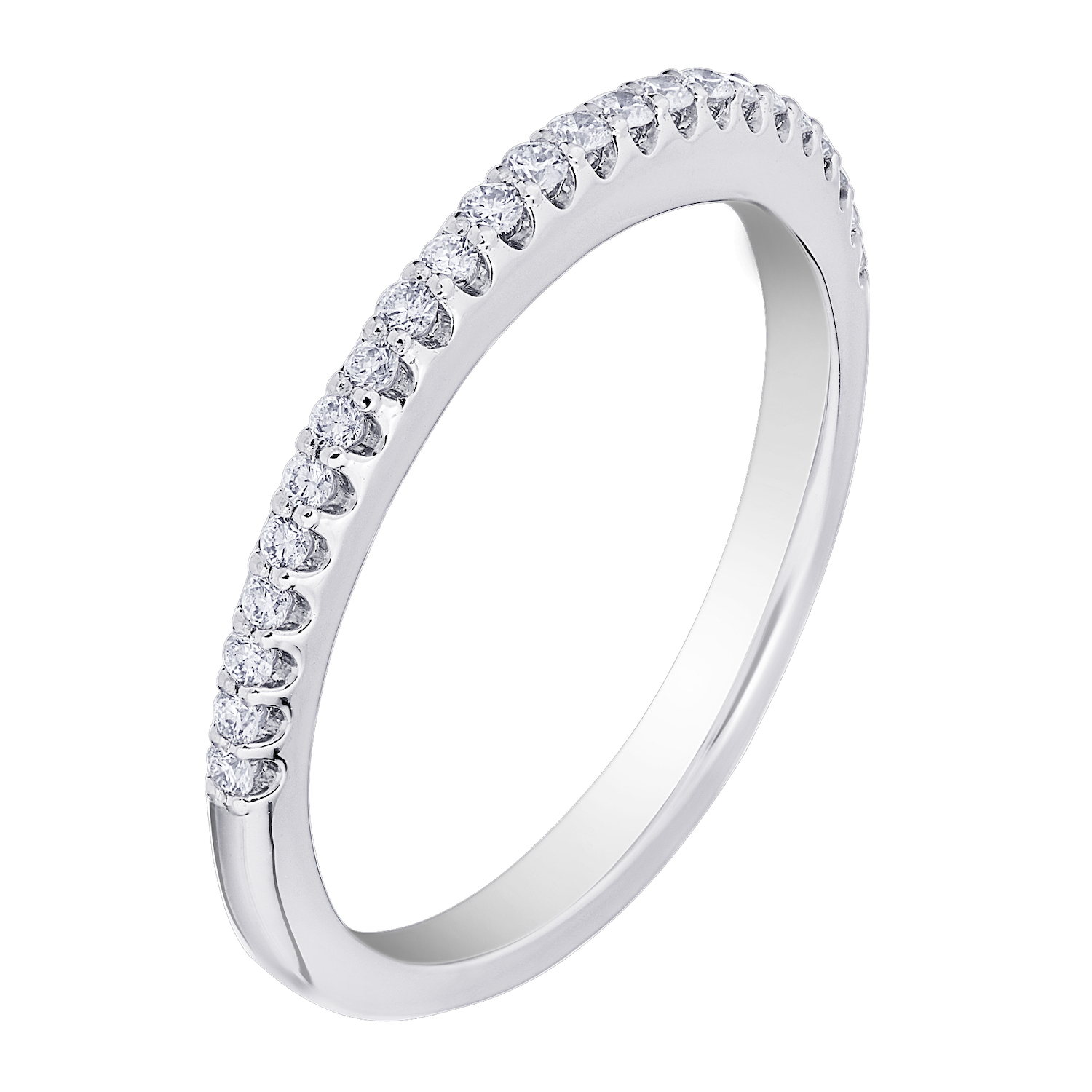 Multiplicity&trade; 14K White Gold Matching Diamond Wedding Band 0.19 Ctw Diamond