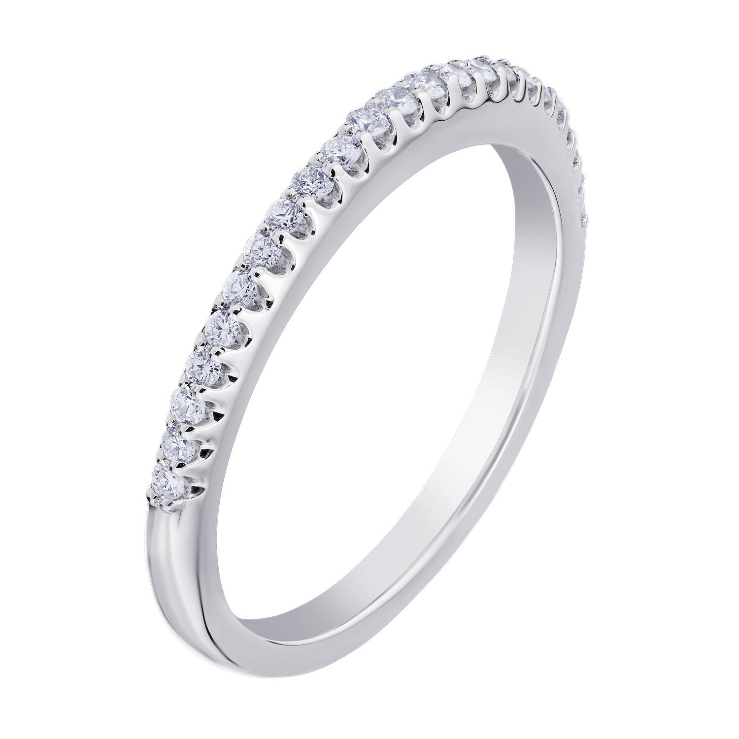 Multiplicity&trade; 14K White Gold Matching Diamond Wedding Band 0.19 Ctw Diamond