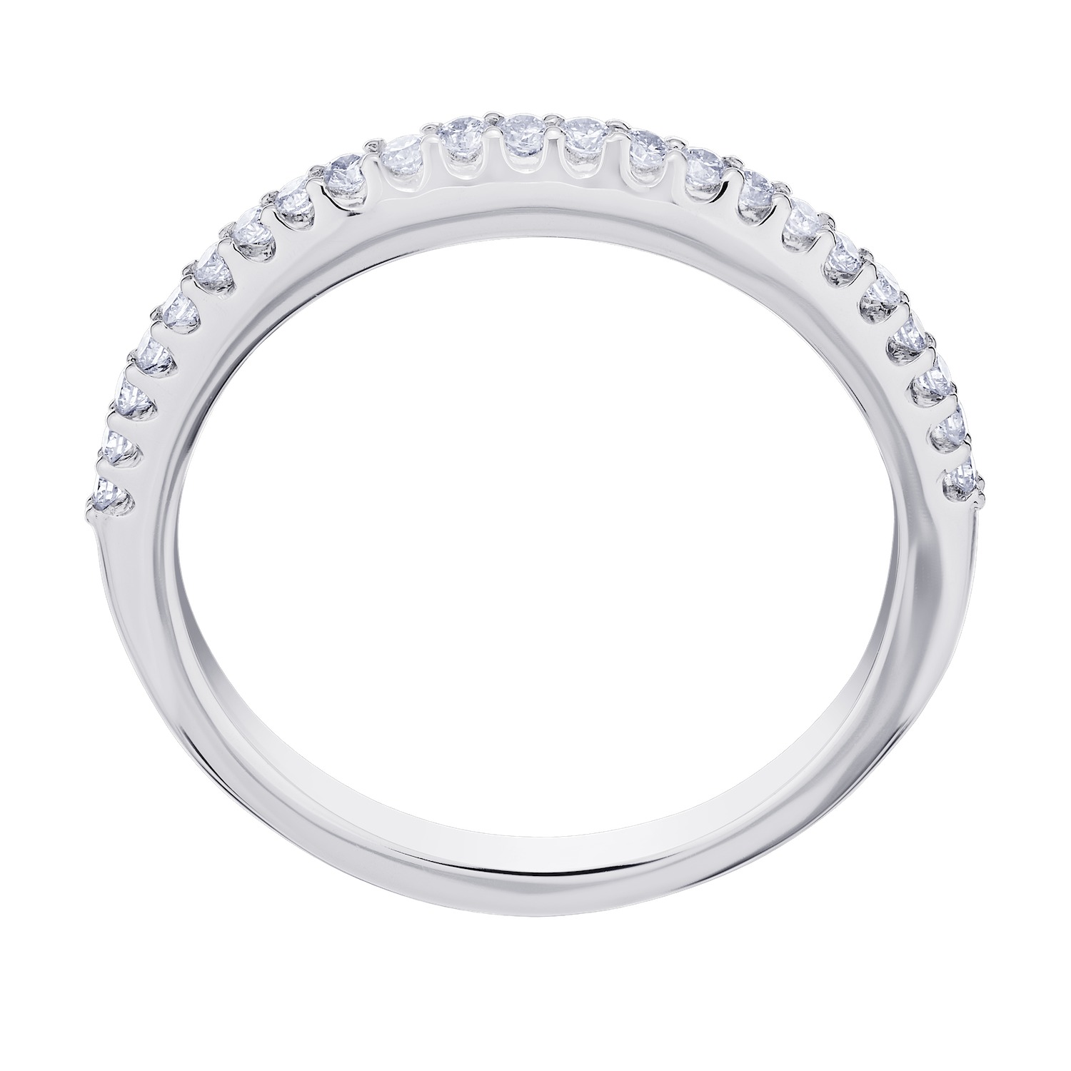 Multiplicity&trade; 14K White Gold Matching Diamond Wedding Band 0.19 Ctw Diamond