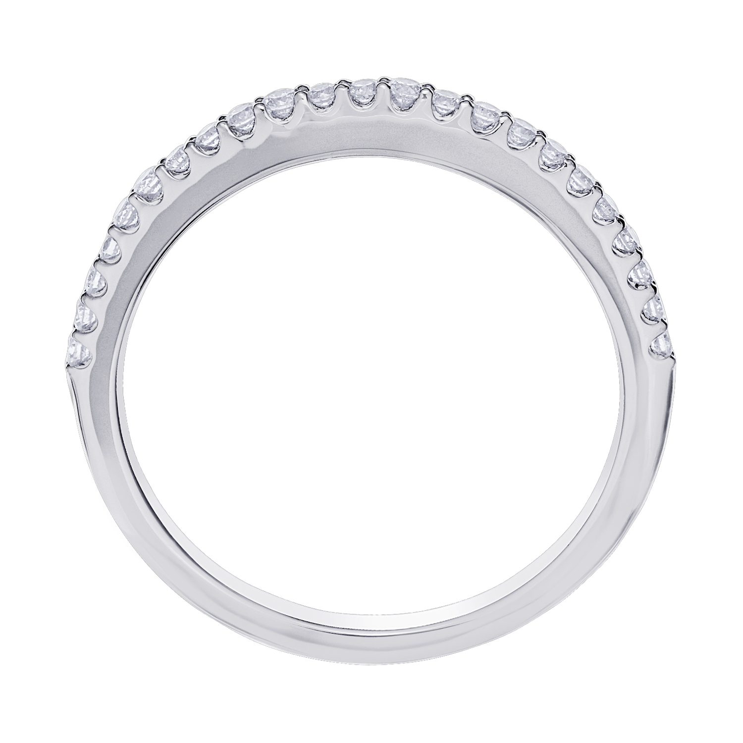 Multiplicity&trade; 14K White Gold Matching Wedding Ring 0.19 Ctw Diamond