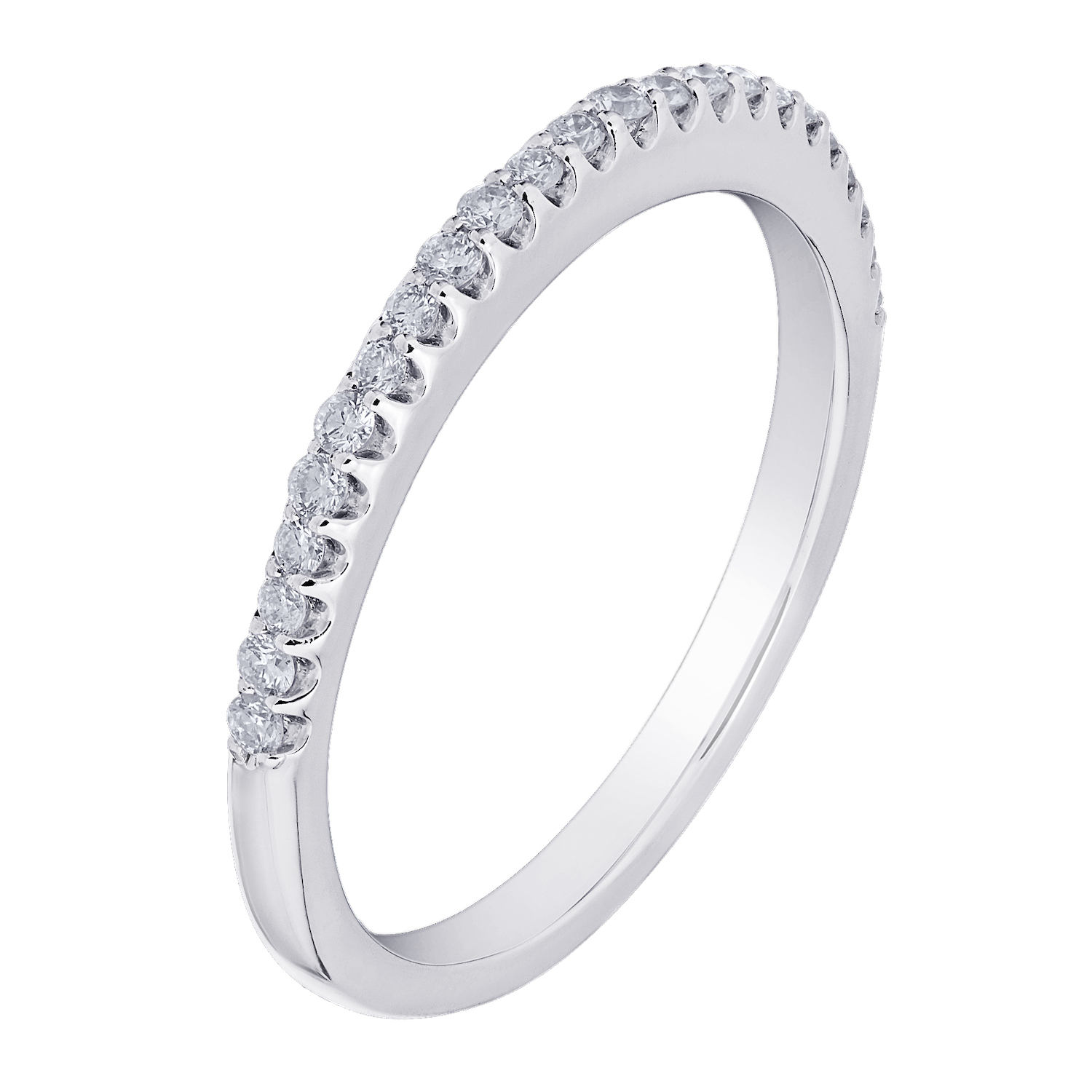 Multiplicity&trade; 14K White Gold Matching Wedding Ring 0.19 Ctw Diamond