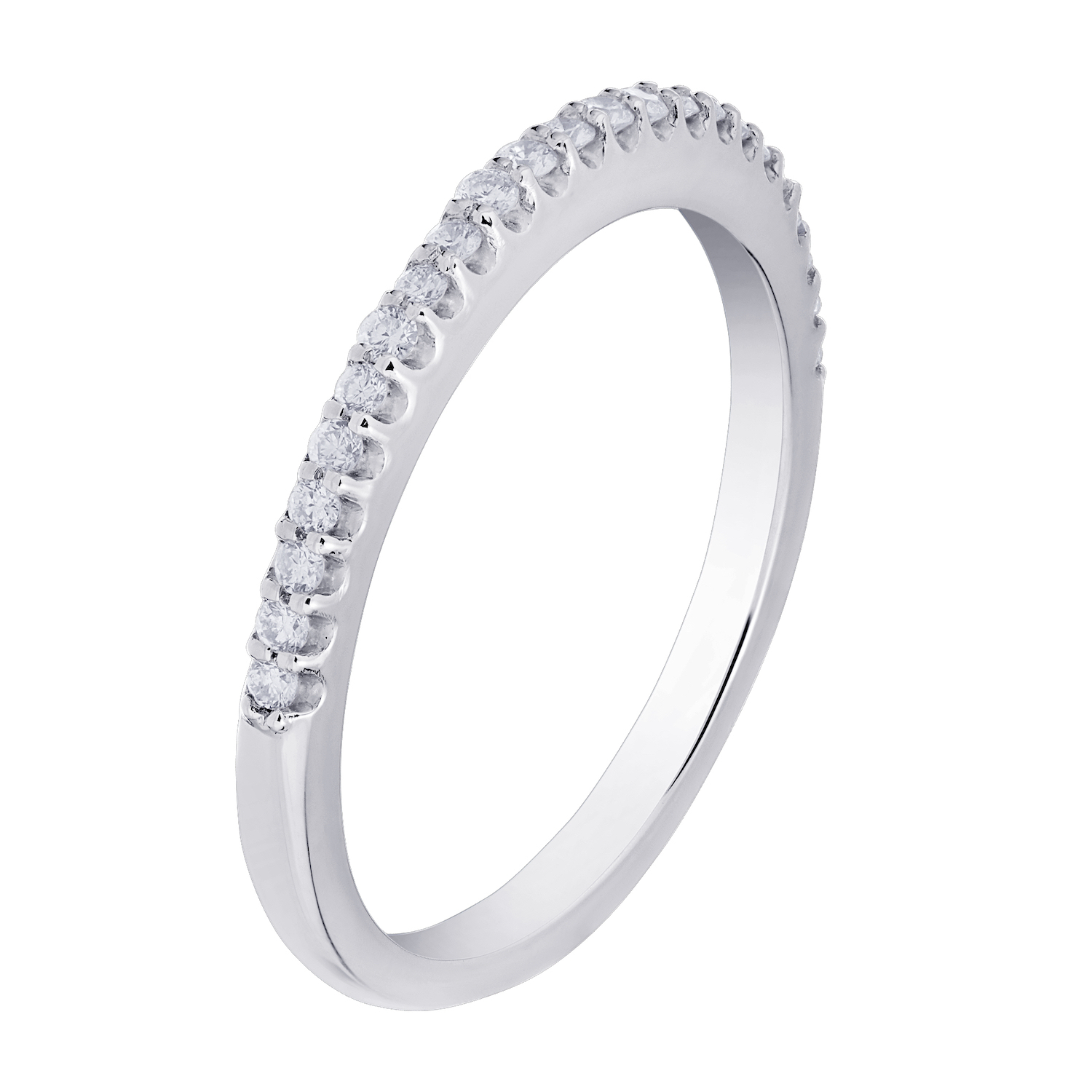 Multiplicity&trade; 14K White Gold Matching Diamond Wedding Band 0.19 Ctw Diamond