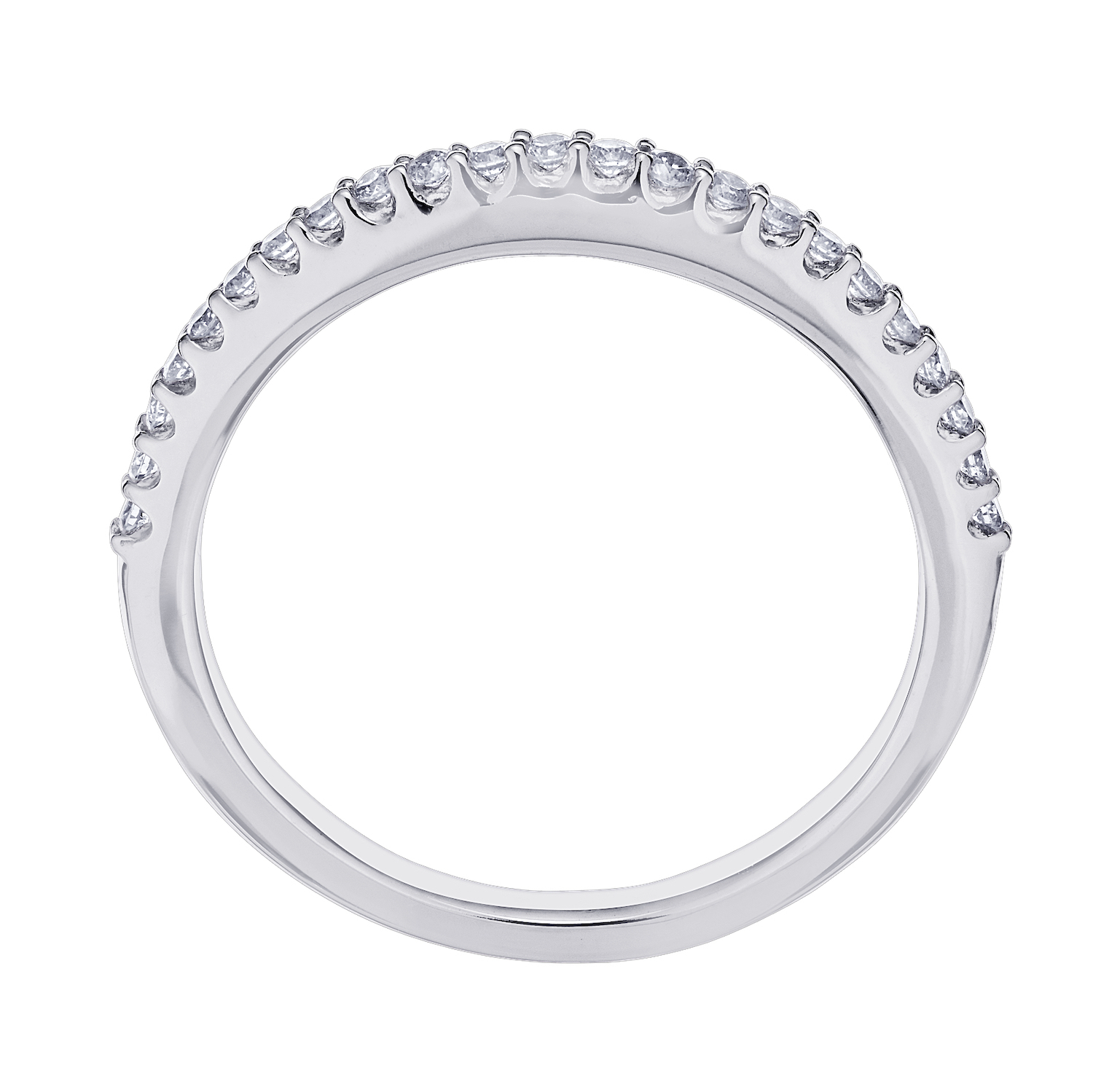 Multiplicity&trade; 14K White Gold Matching Diamond Wedding Band 0.20 Ctw Diamond