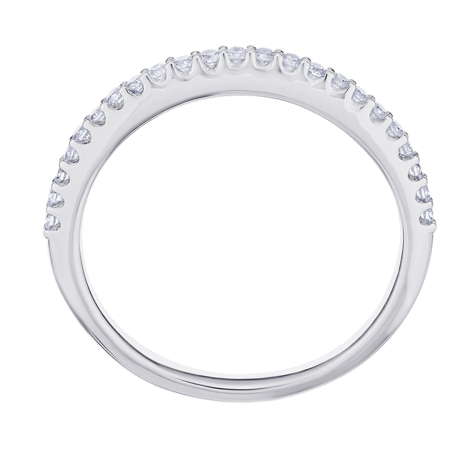 Multiplicity&trade; 14K White Gold Matching Fitted Wedding Band 0.19 Ctw Diamond