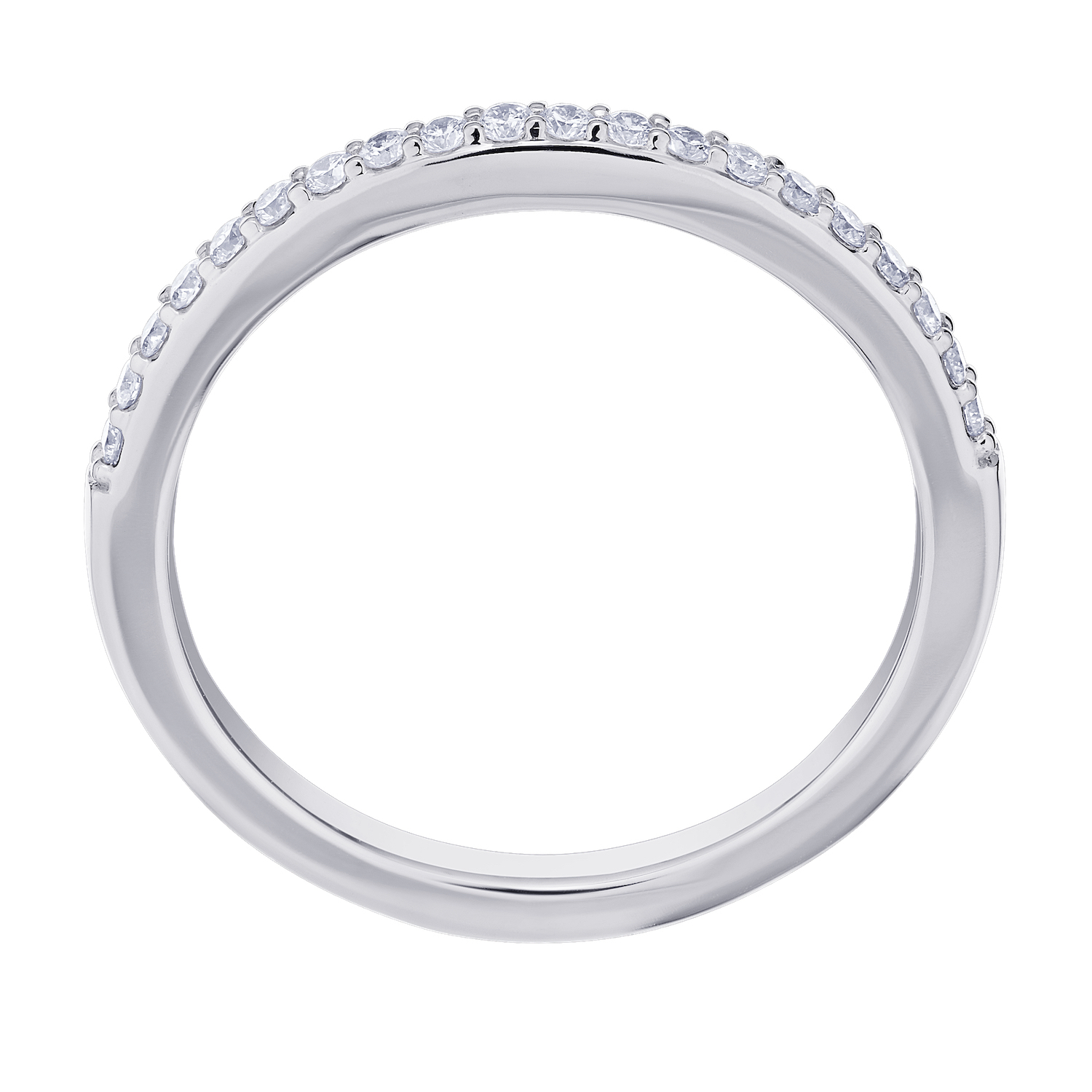 Multiplicity&trade; 14K White Gold Matching Diamond Wedding Band 0.21 Ctw Diamond