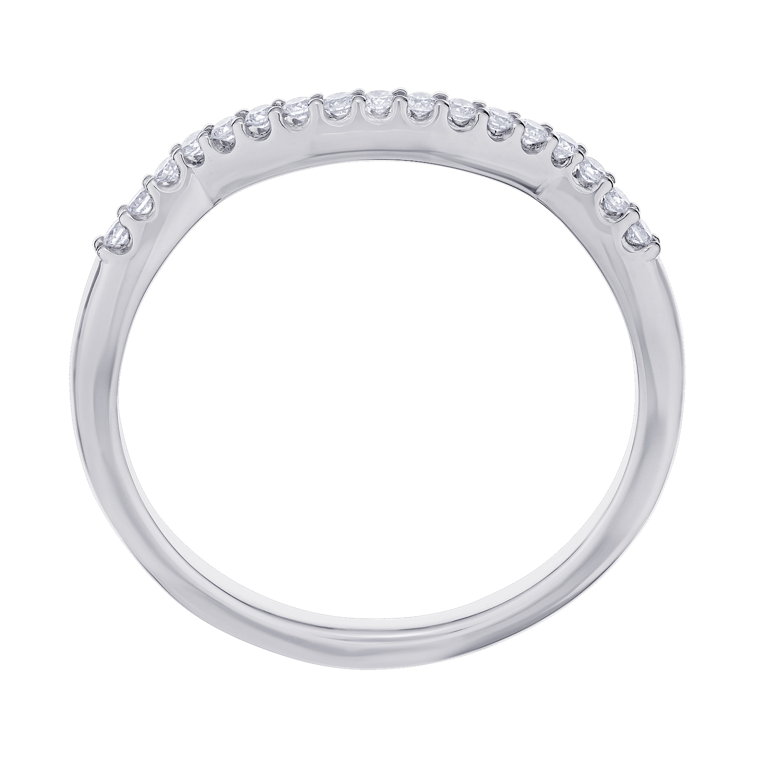 Multiplicity&trade; 14K White Gold Matching Diamond Wedding Band 0.13 Ctw Diamond