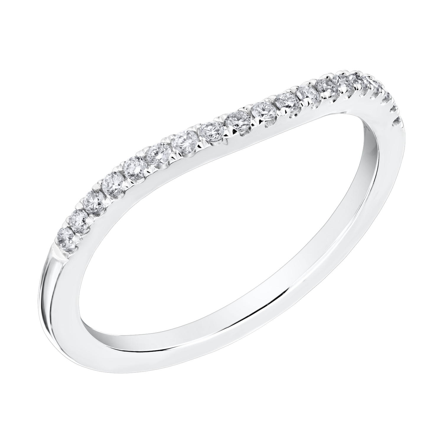 Eternal Fire&trade; 14k White Gold Matching Wedding Ring Diamond 0.16 Ctw