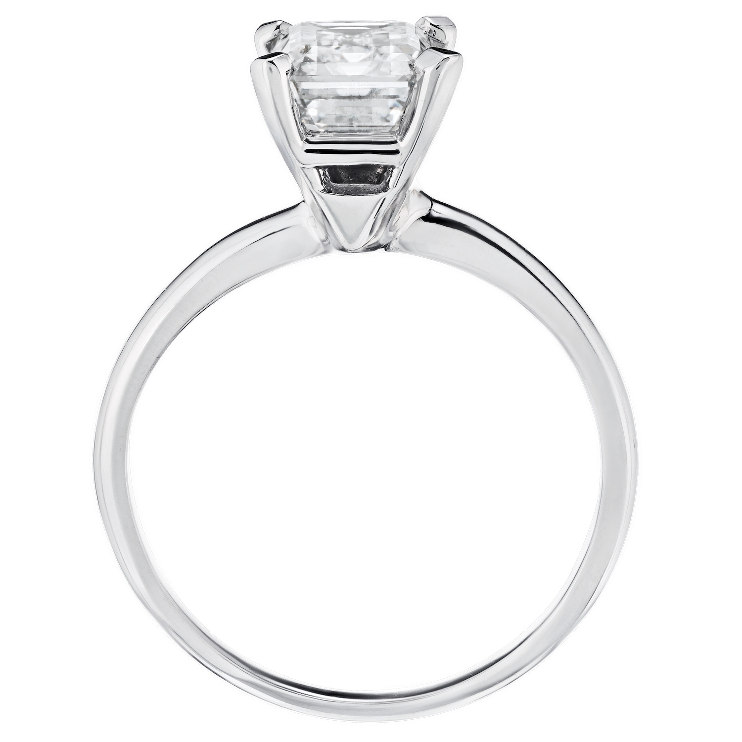 VERDE&trade; 14k White Gold 4 Prong Solitaire Emerald Cut Ring 1.00 Ctw LAB GROWN DIAMONDS