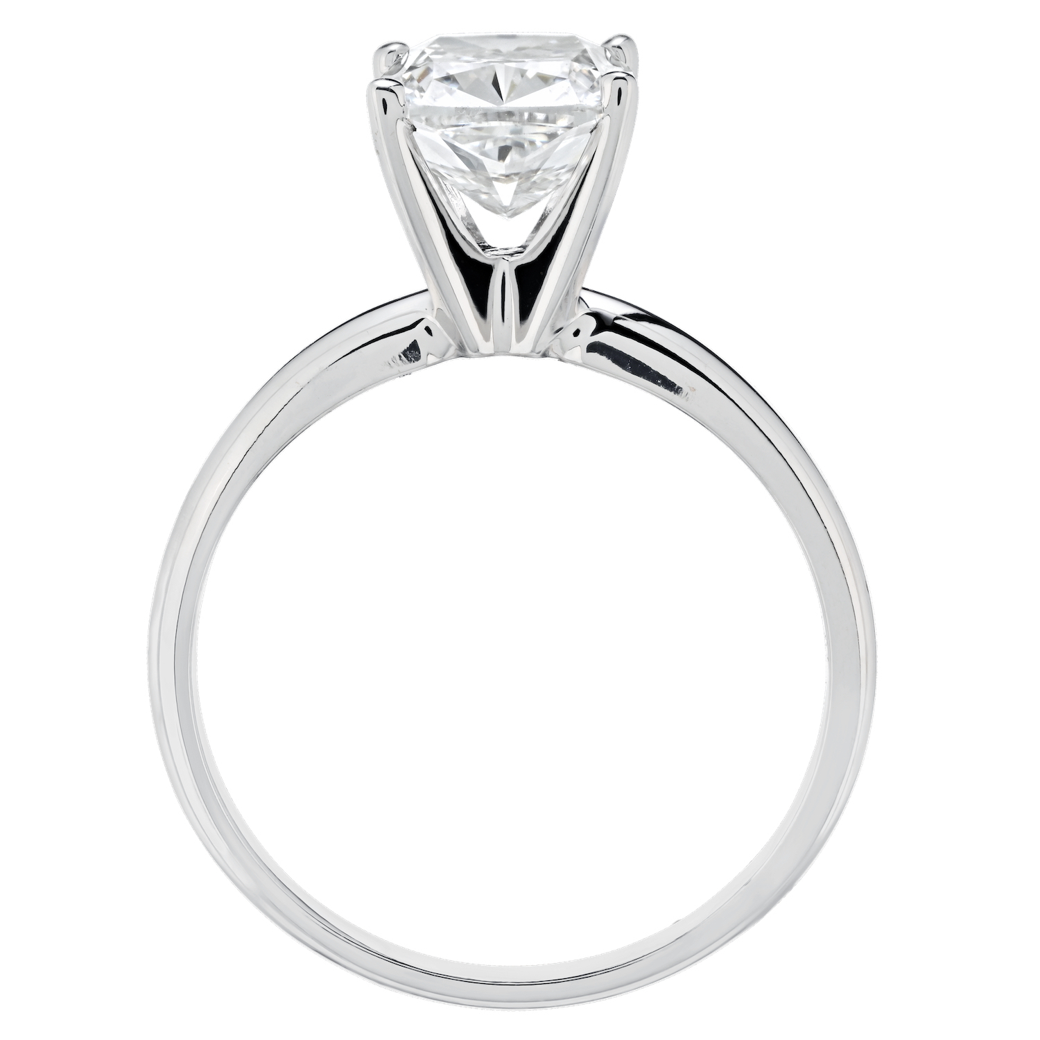 VERDE&trade; 14k White Gold 4 Prong Solitaire Cushion Ring 2.00 Ctw LAB GROWN DIAMONDS