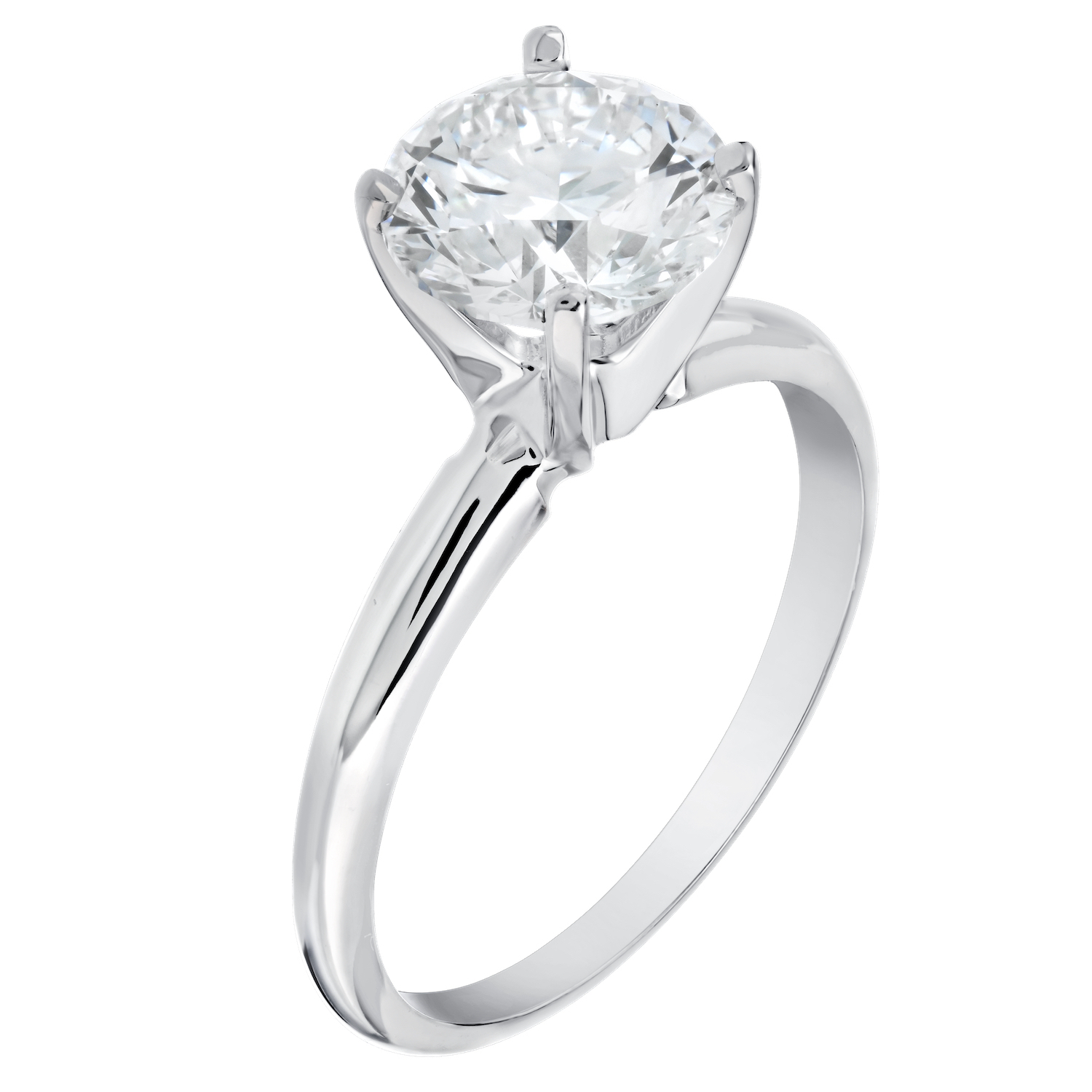 VERDE&trade; 14k White Gold 4 Prong Round Solitaire Ring 1.00 Ctw LAB GROWN DIAMONDS