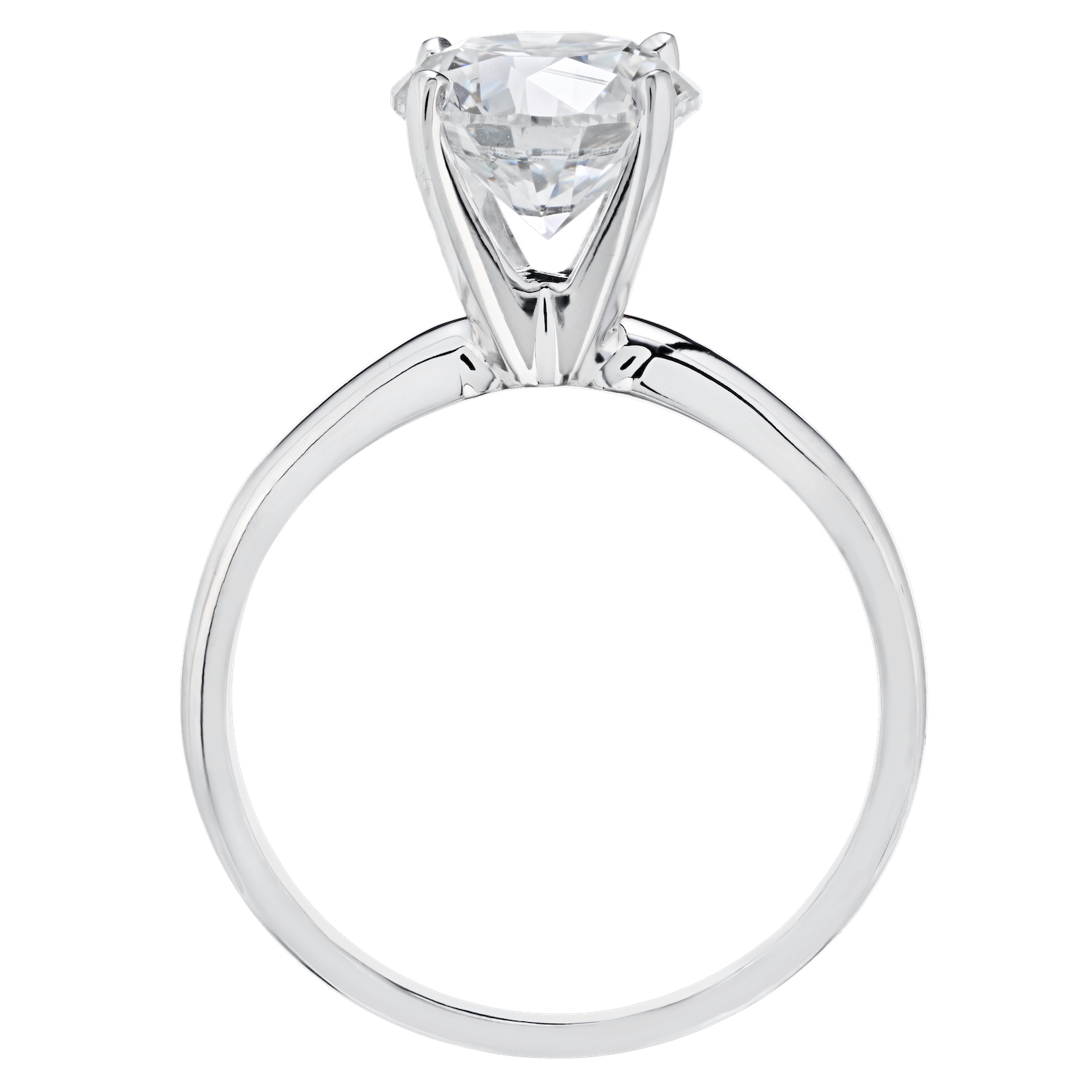 VERDE&trade; 14k White Gold 4 Prong Round Solitaire Ring 1.00 Ctw LAB GROWN DIAMONDS