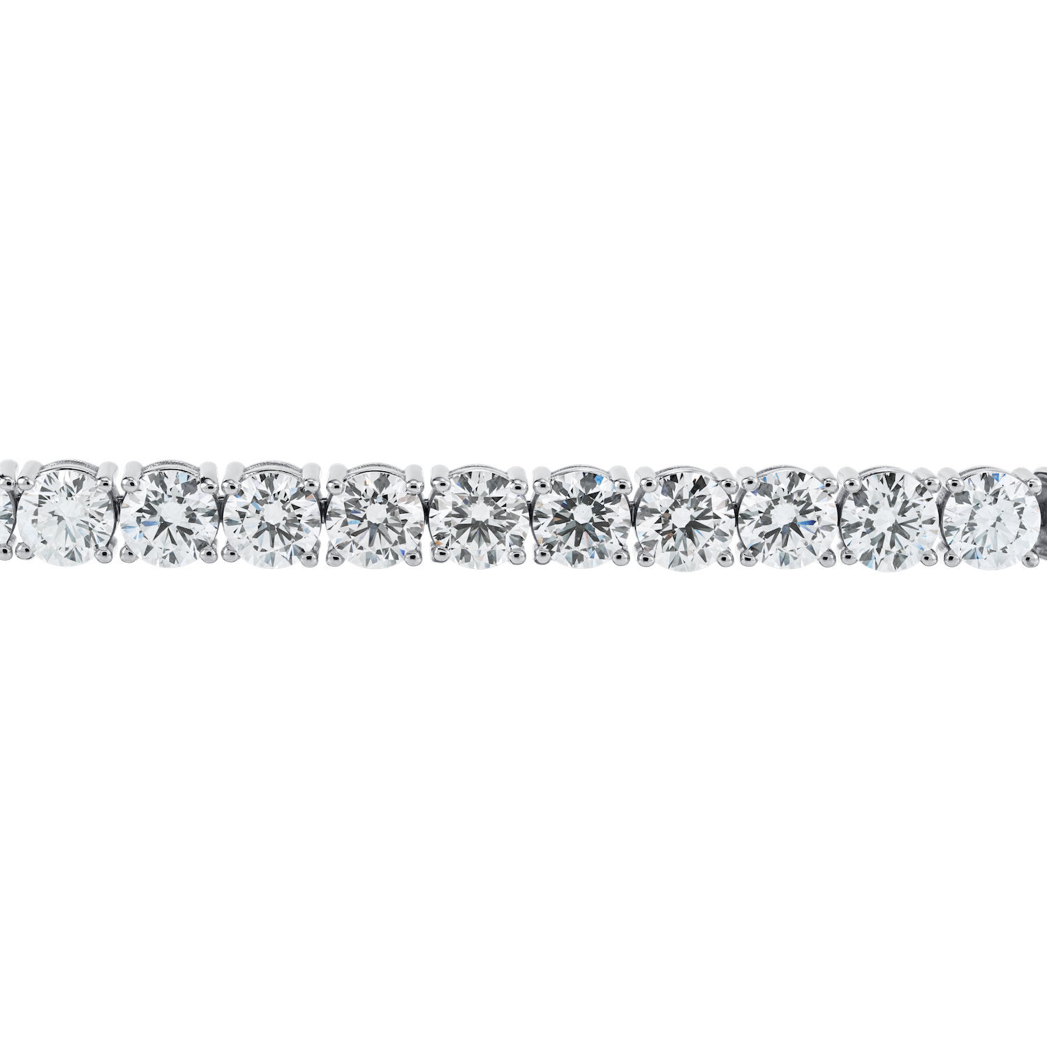 VERDE&trade; 14k White Gold 4 Prong Tennis Bracelet 7 Inch Bracelet 8.00 Ctw LAB GROWN DIAMONDS