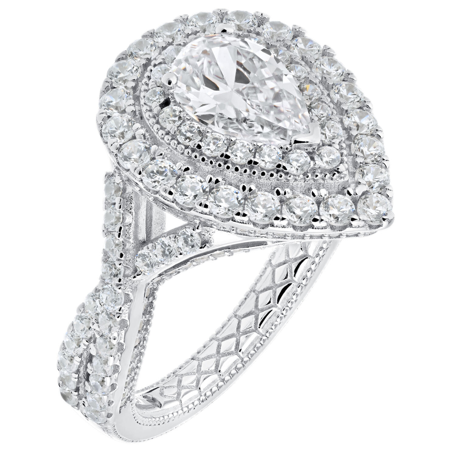 Enchanted Love&trade; 14K White Gold Diamond 1.75 Ctw Ring Semi-Mount Engagement Ring