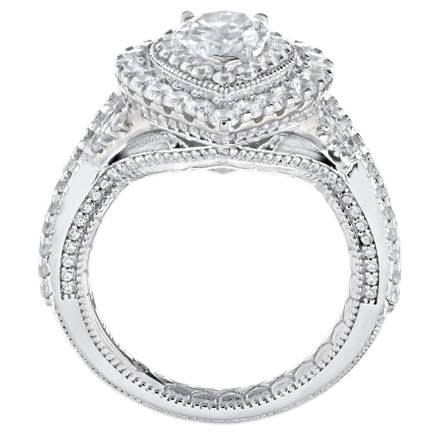 Enchanted Love&trade; 14K White Gold Diamond 1.75 Ctw Ring Semi-Mount Engagement Ring