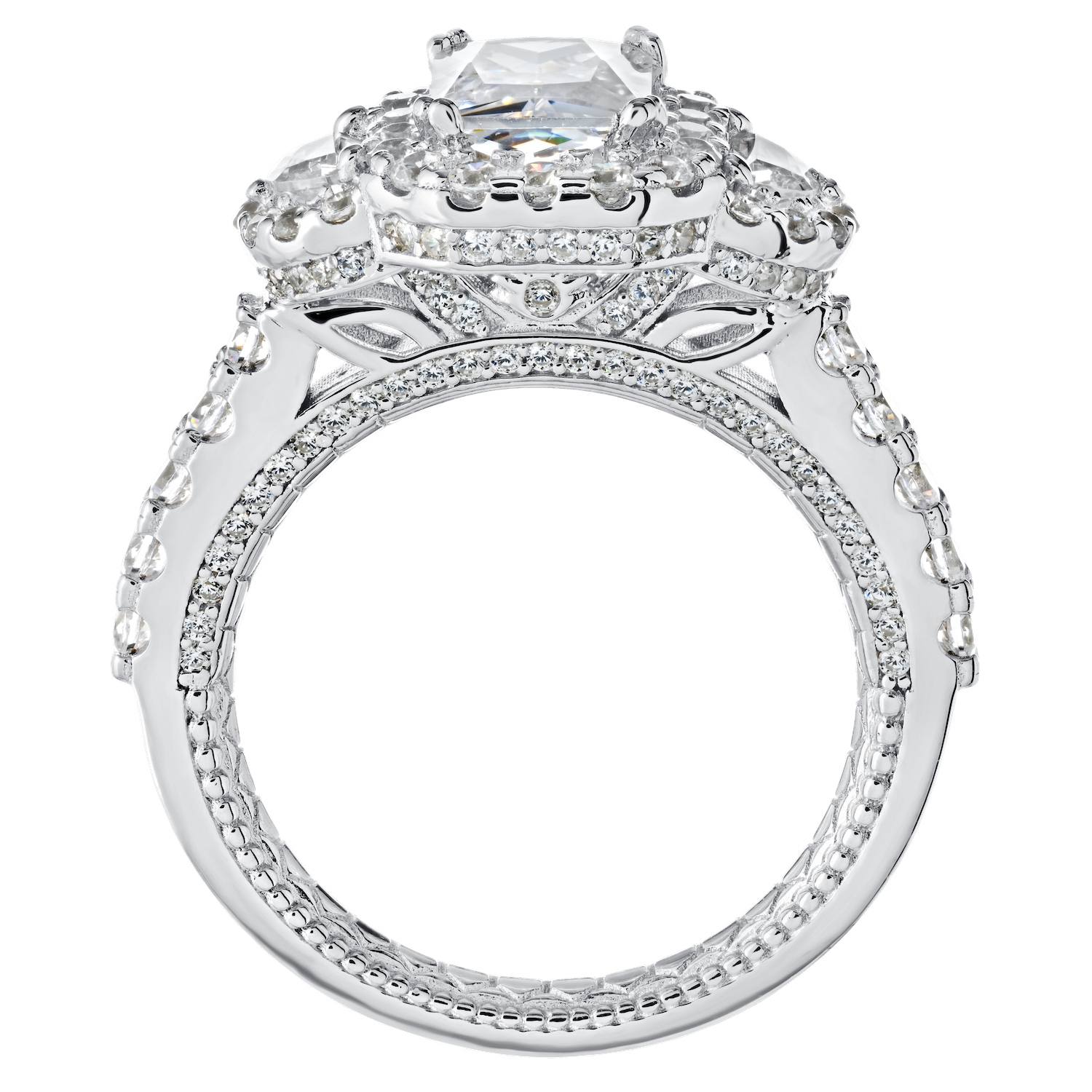 Enchanted Love&trade; 14K White Gold Diamond 1.50 Ctw Ring Semi-Mount Engagement Ring