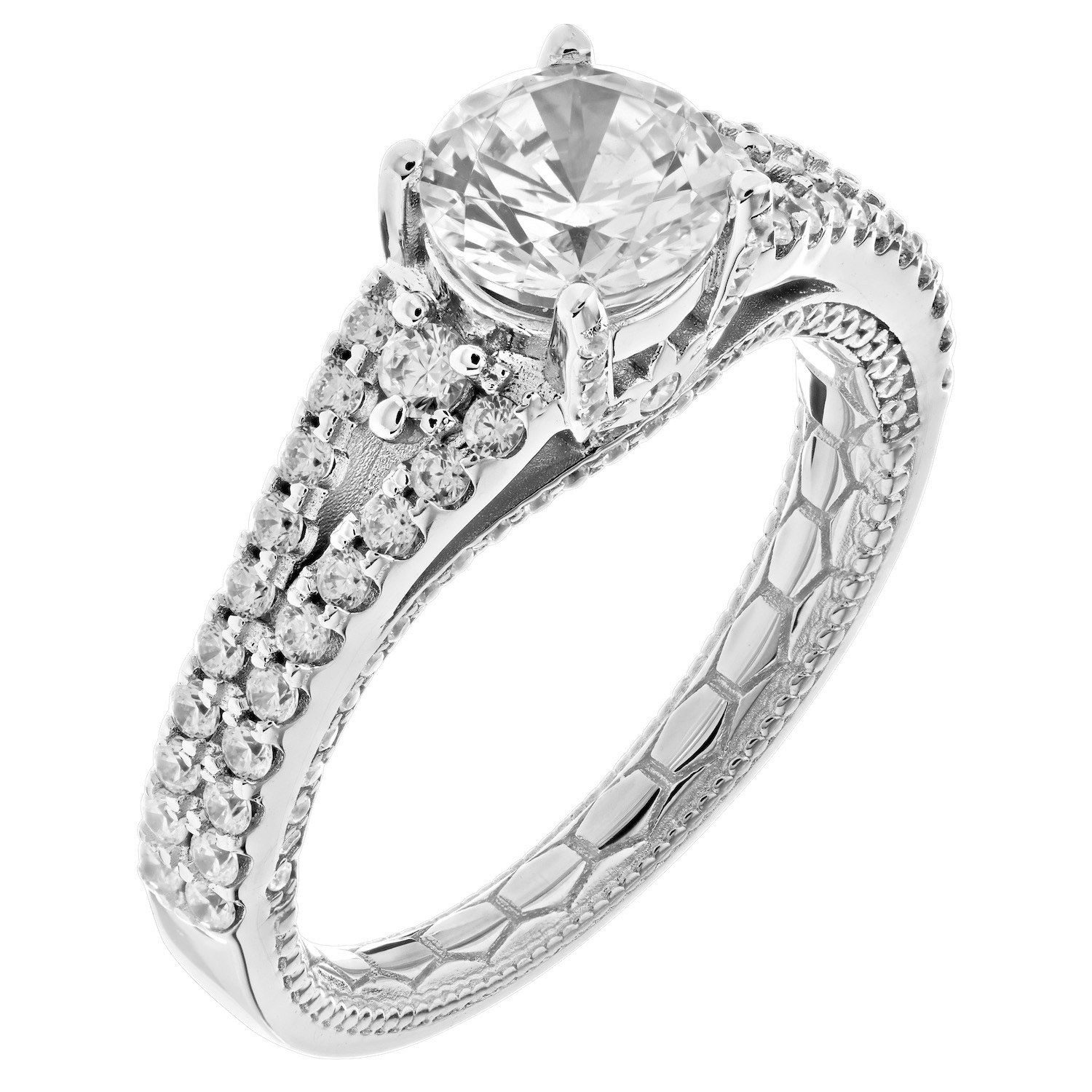 Enchanted Love&trade; 14K White Gold Diamond 0.75 Ctw Ring Semi-Mount Engagement Ring