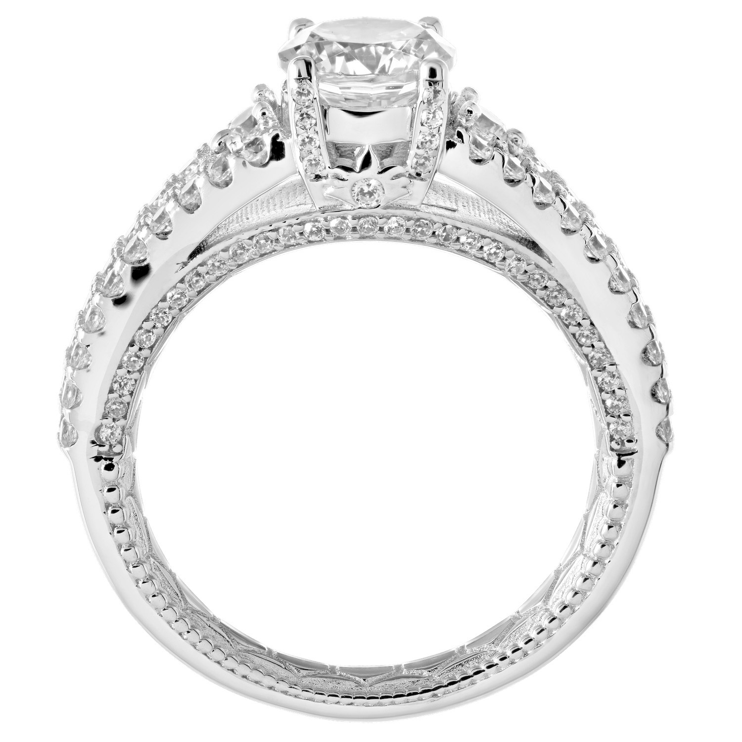 Enchanted Love&trade; 14K White Gold Diamond 0.75 Ctw Ring Semi-Mount Engagement Ring