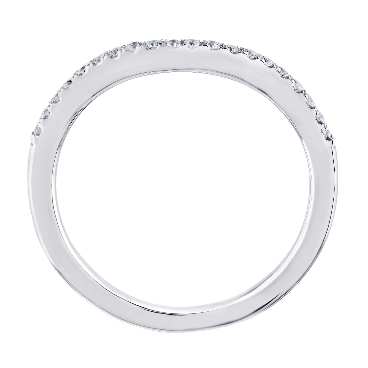 14K White Gold Diamond 0.13 Ctw Matching Wedding Ring