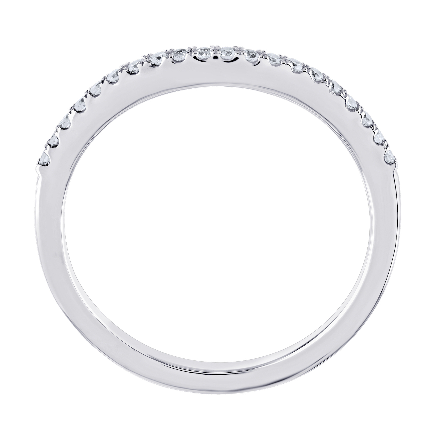 14K White Gold Diamond 0.14 Ctw Matching Wedding Ring