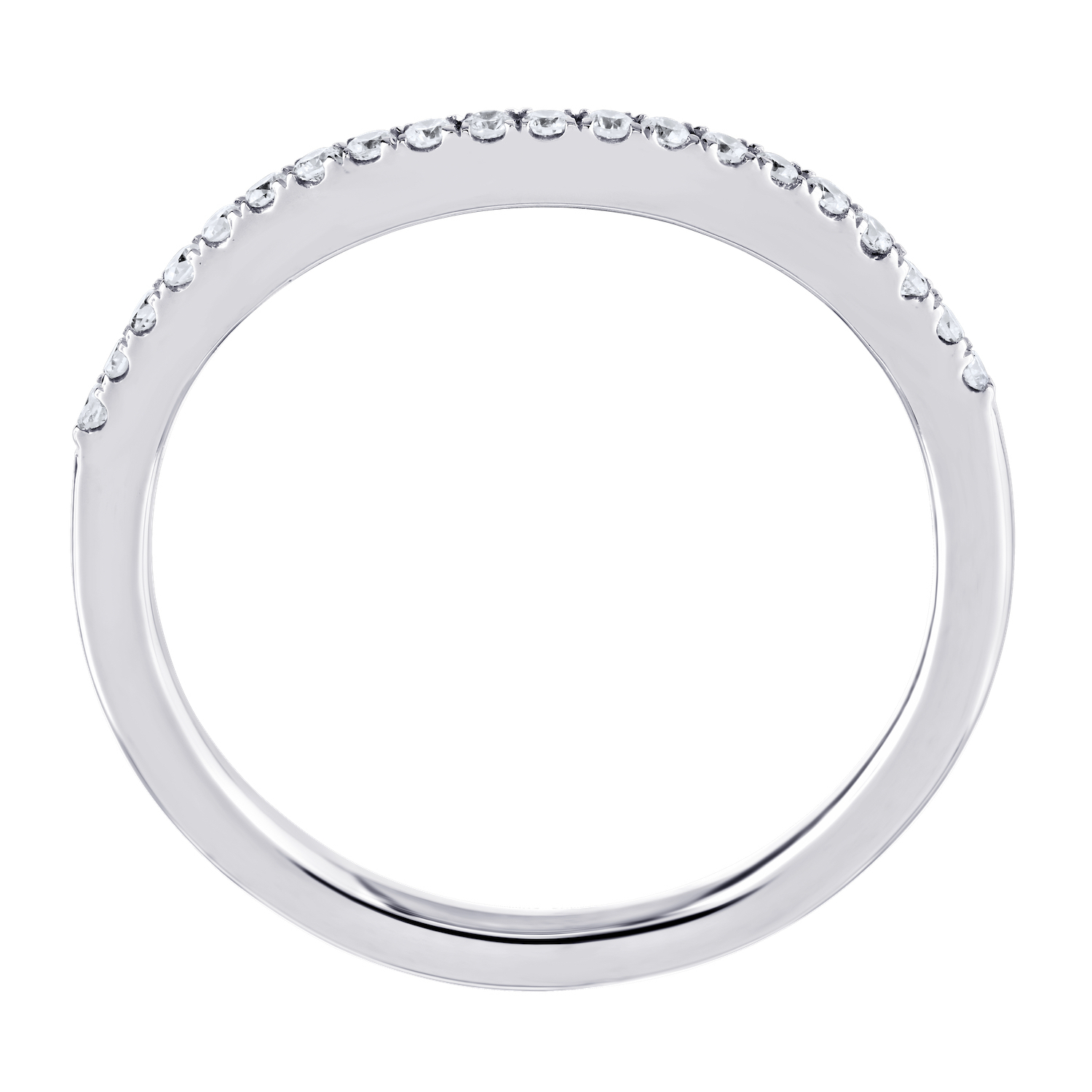 14K White Gold Diamond 0.14 Ctw Matching Wedding Ring