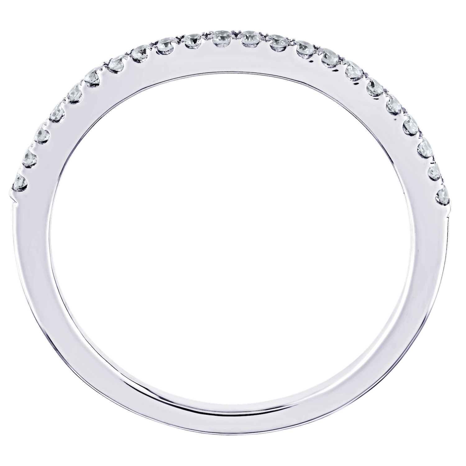 14K White Gold Diamond 0.14 Ctw Matching Wedding Ring