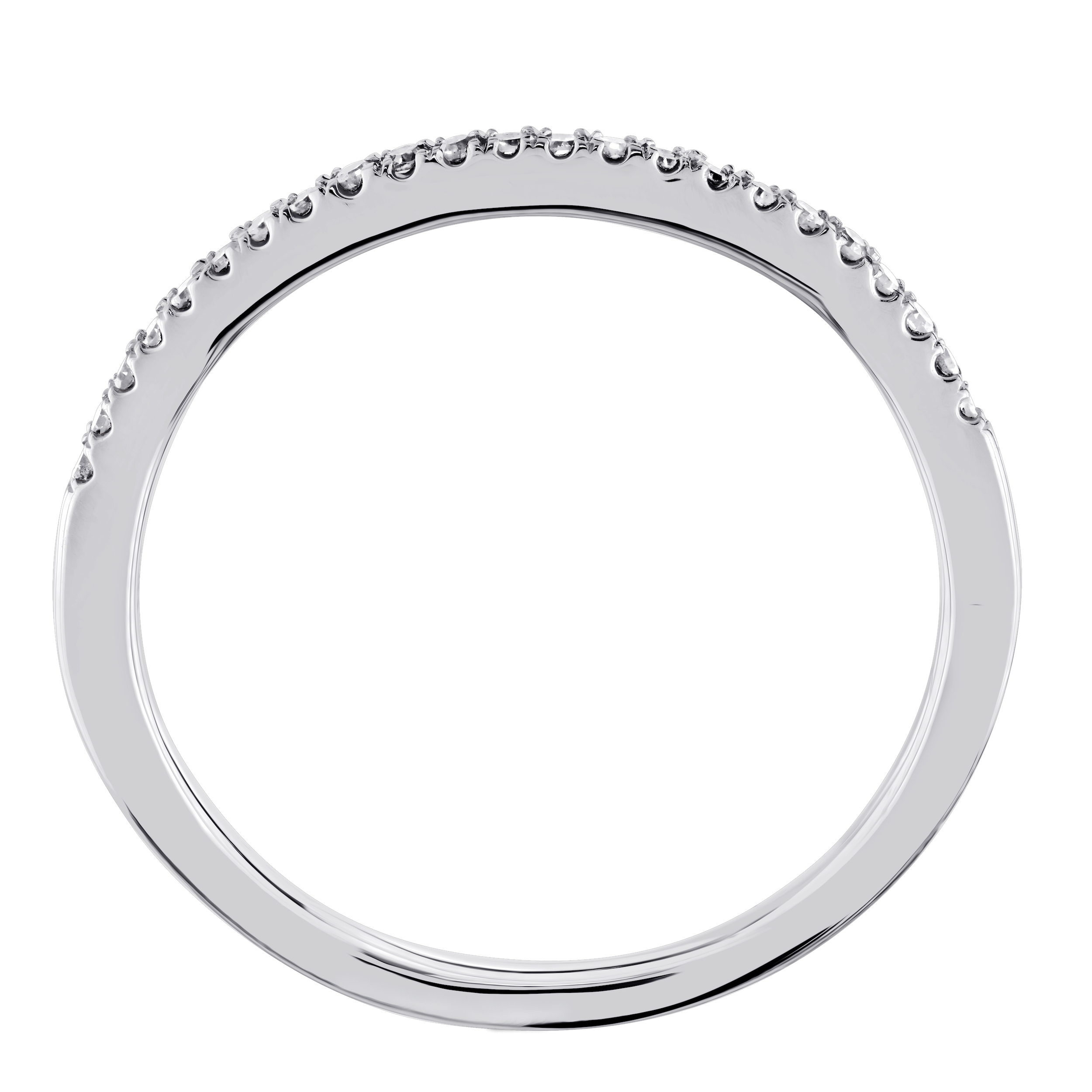 Bridal Collection 10K White Gold Ring Matching Diamond Band Diamond 0.10 Ctw