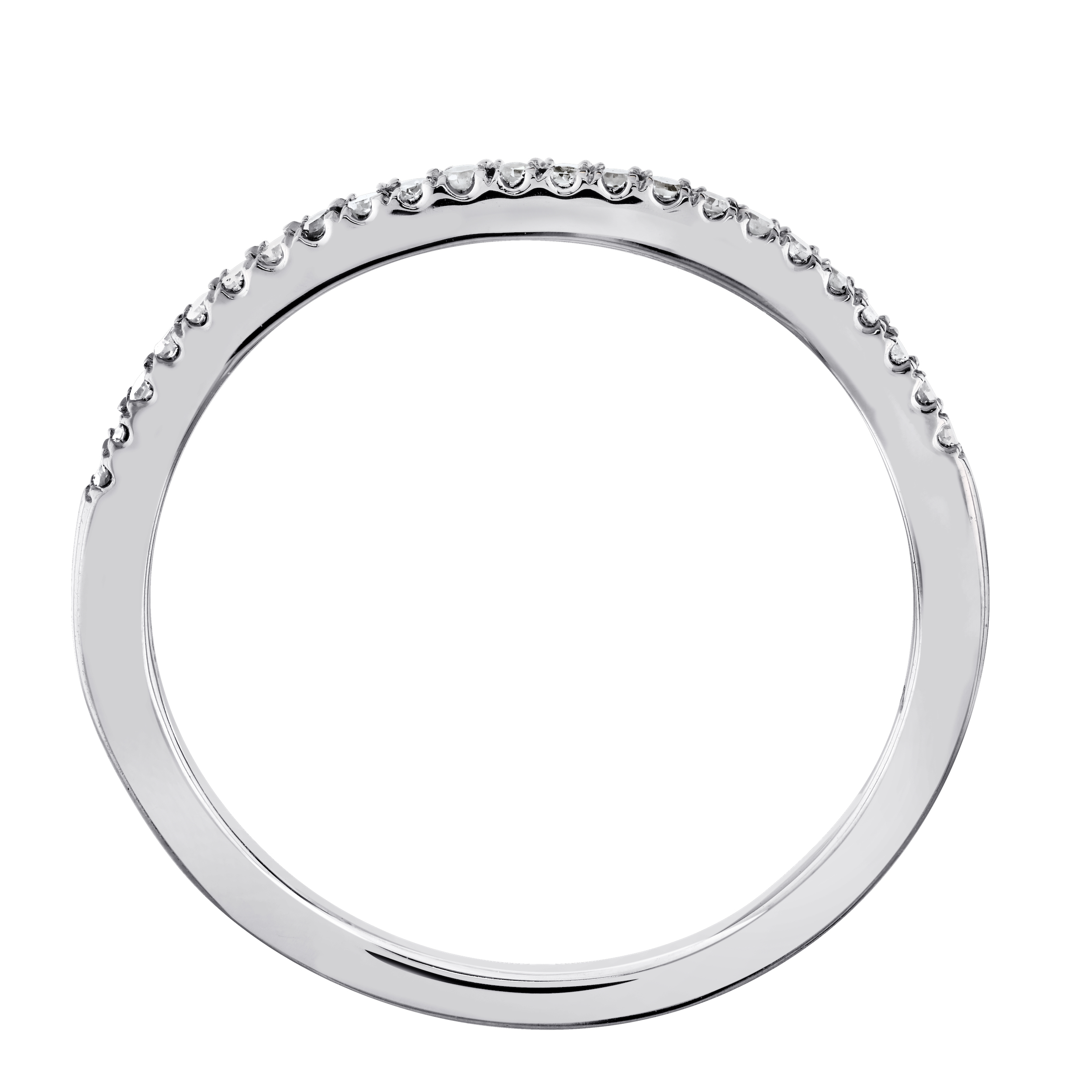Bridal Collection 10K White Gold Ring Matching Diamond Band Diamond 0.10 Ctw