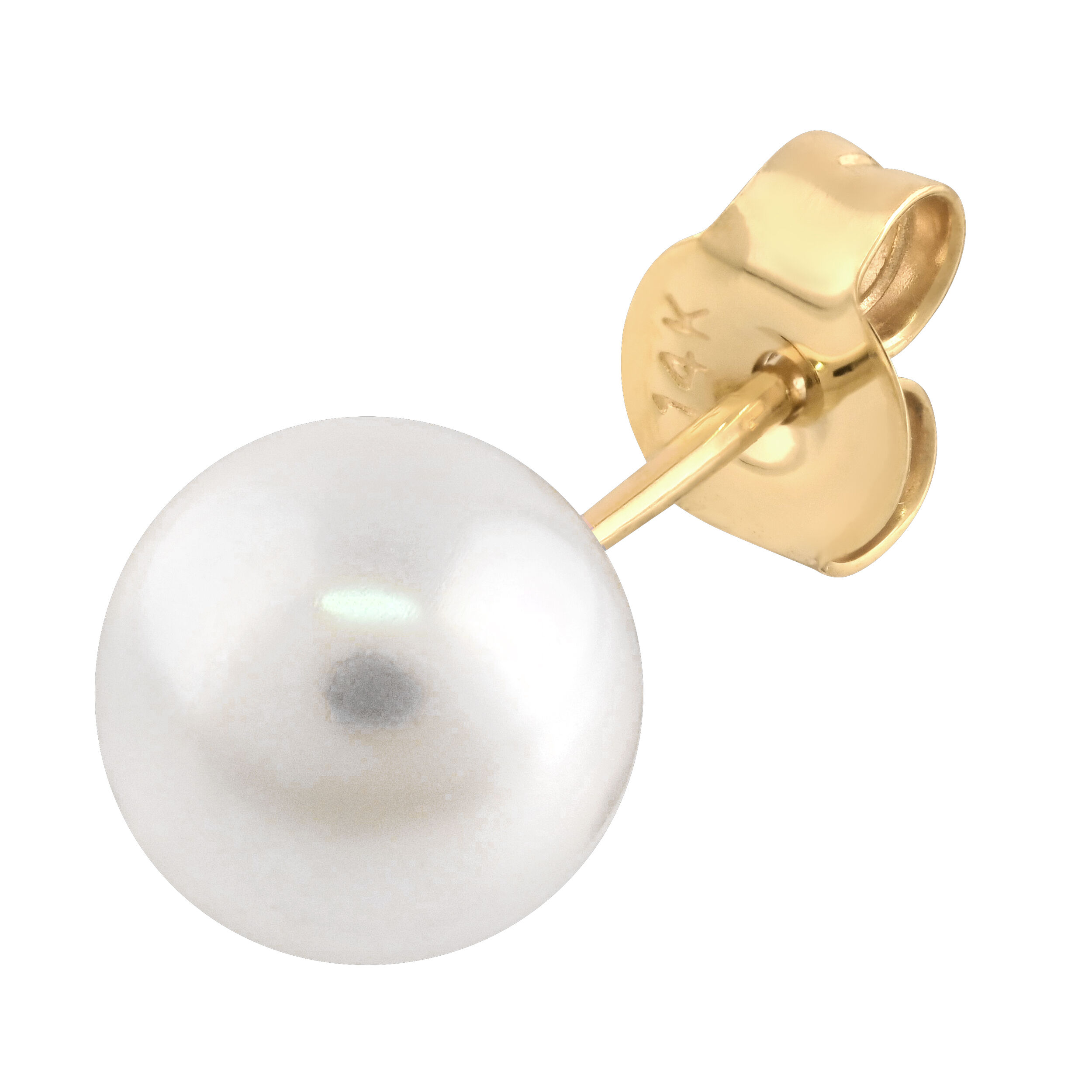 Majestic Gems™ 14k Yellow Gold Solitaire Pearl Studs 10MM