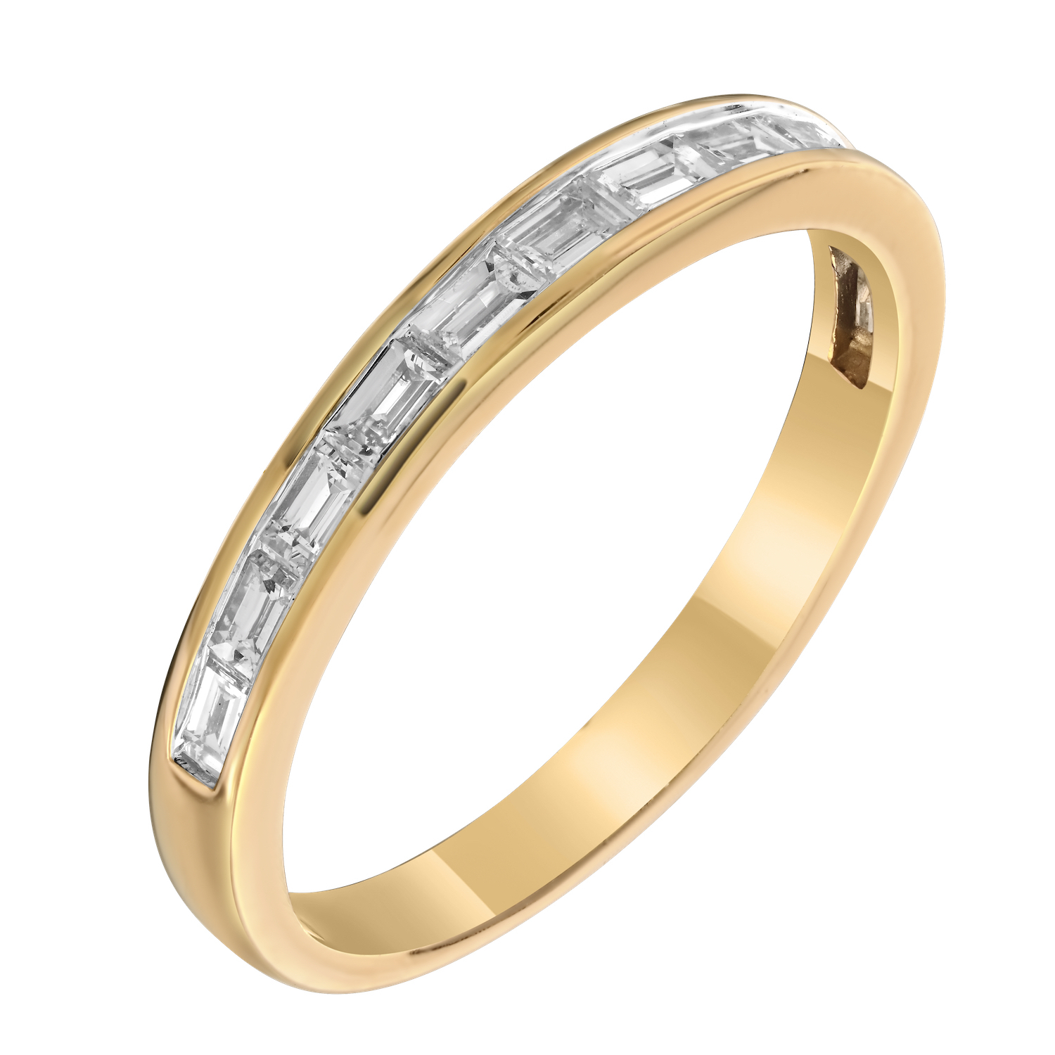 Bridal Collection 14K Yellow Gold Channel Set Baguette Wedding Ring Matches 90240/90241/90242 Diamond 0.36 Ctw