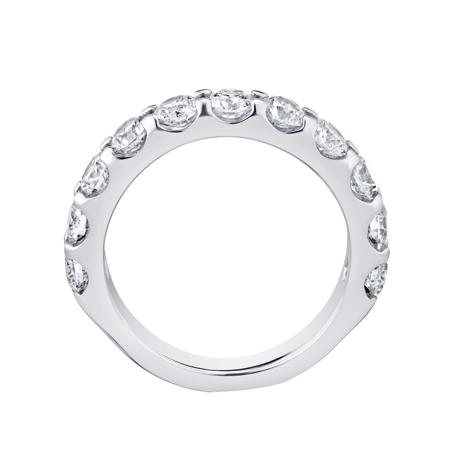 VERDE™ 14k White Gold 11 Stone Shared Prong Ring 0.75 Ctw LAB GROWN DIAMONDS