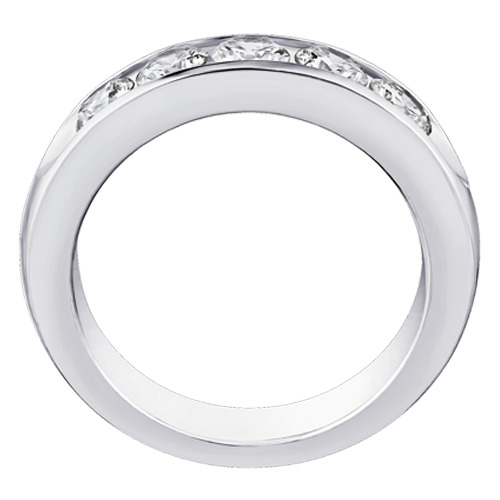 VERDE™ 14k White Gold Open Ended Channel Set Anniversary Ring 0.25 Ctw LAB GROWN DIAMONDS
