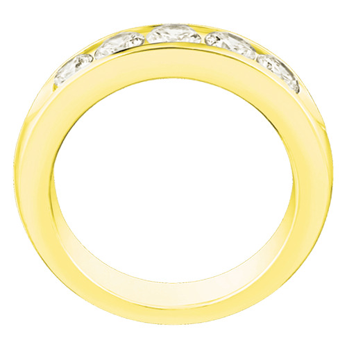 VERDE™ 14k Yellow Gold Open Ended Channel Set Anniversary Ring 0.33 Ctw LAB GROWN DIAMONDS