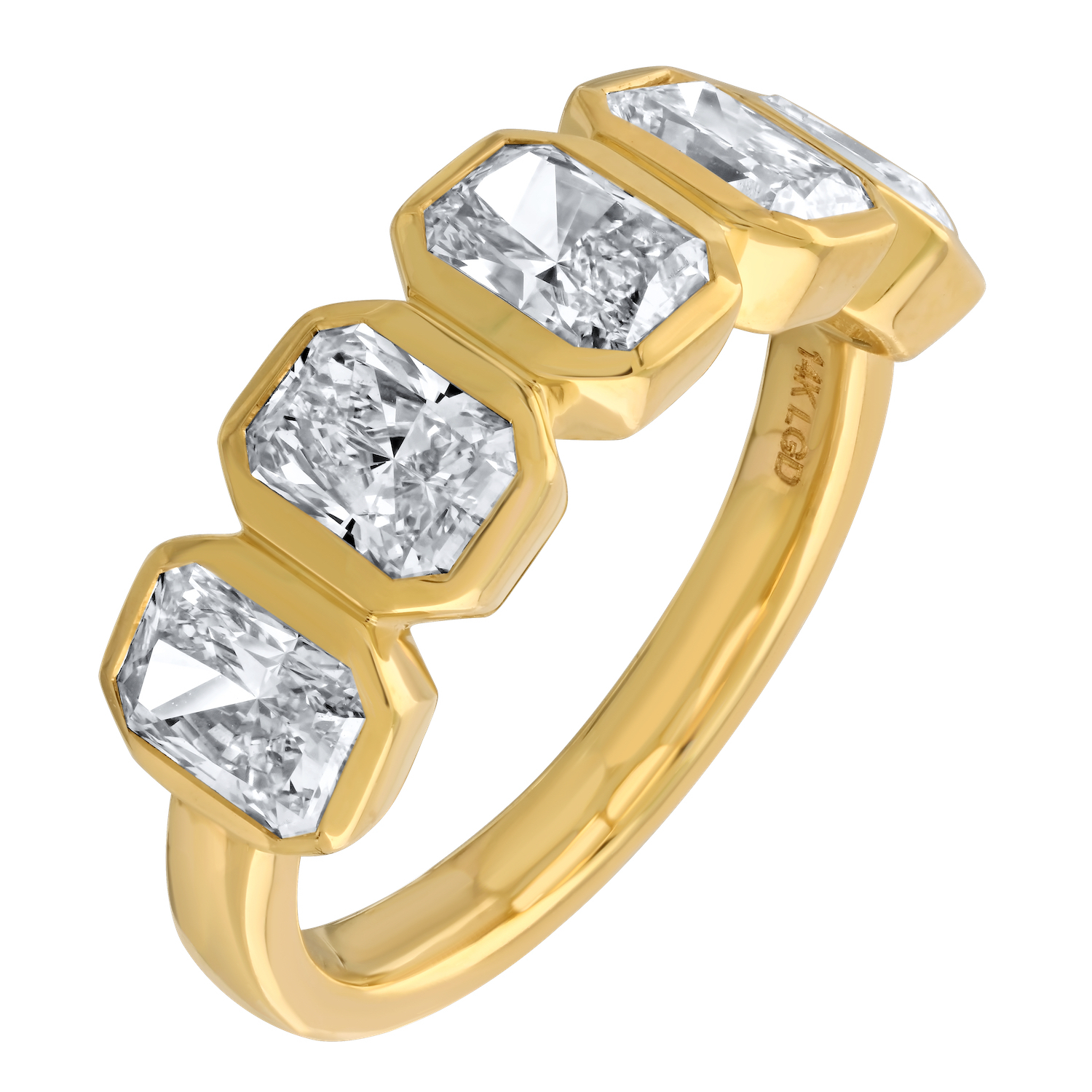VERDE™ 14K Yellow Gold Radiant Shape Bezel Set Ring 2.00 Ctw LAB GROWN DIAMONDS