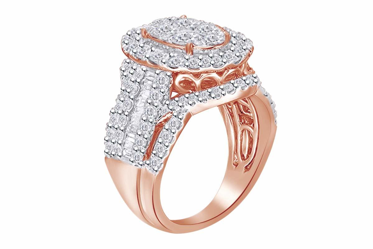 3ct I-J I2-I3 Natural Diamond 10K Rose Gold Ring | eBay