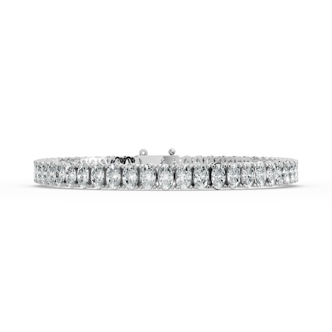 Oval Shape Diamond Bracelets in Gold